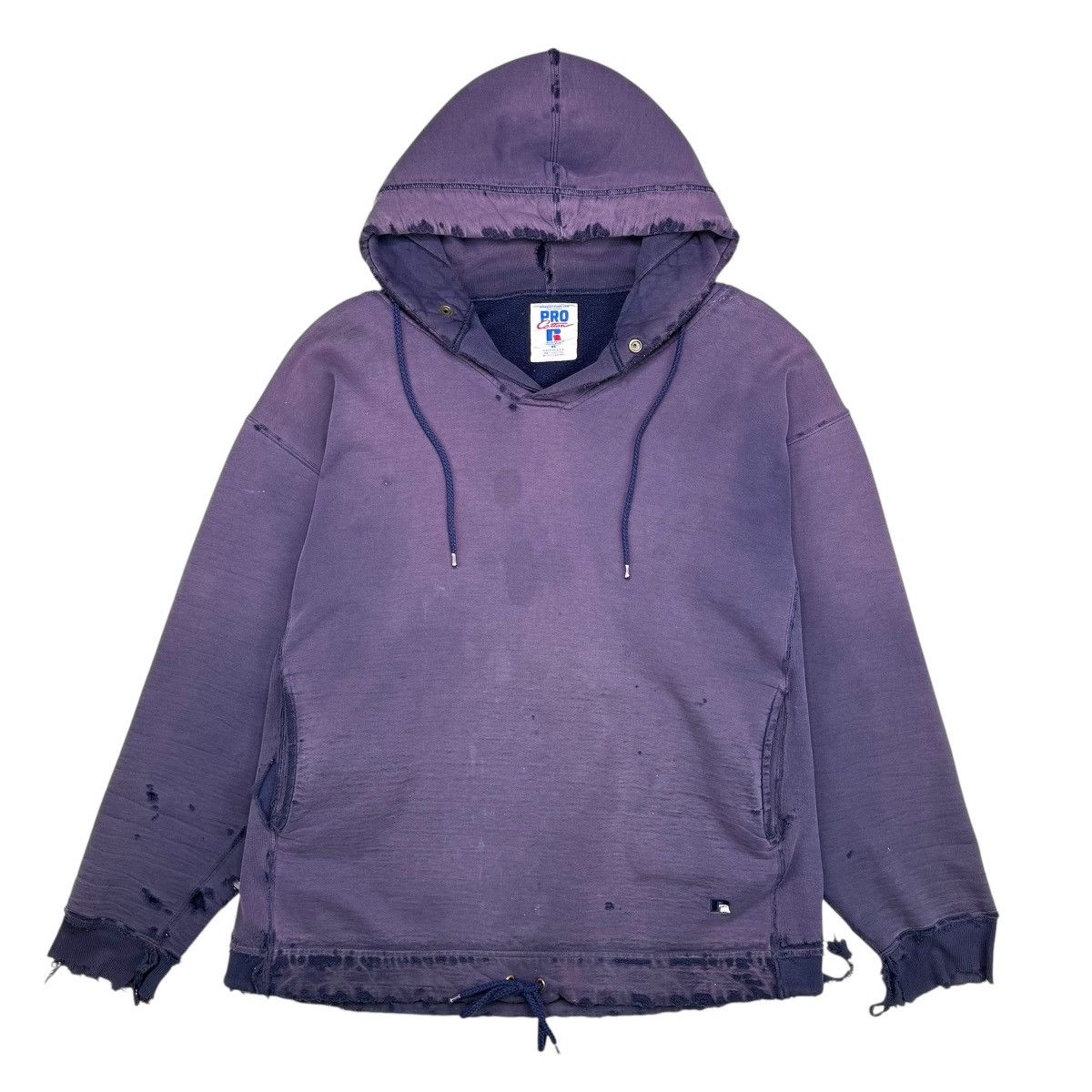 Russell Athletic VINTAGE 80'S THRASHED FADED PURPLE RUSSELL HOODIE Size US XL / EU 56 / 4 - 2 Thumbnail