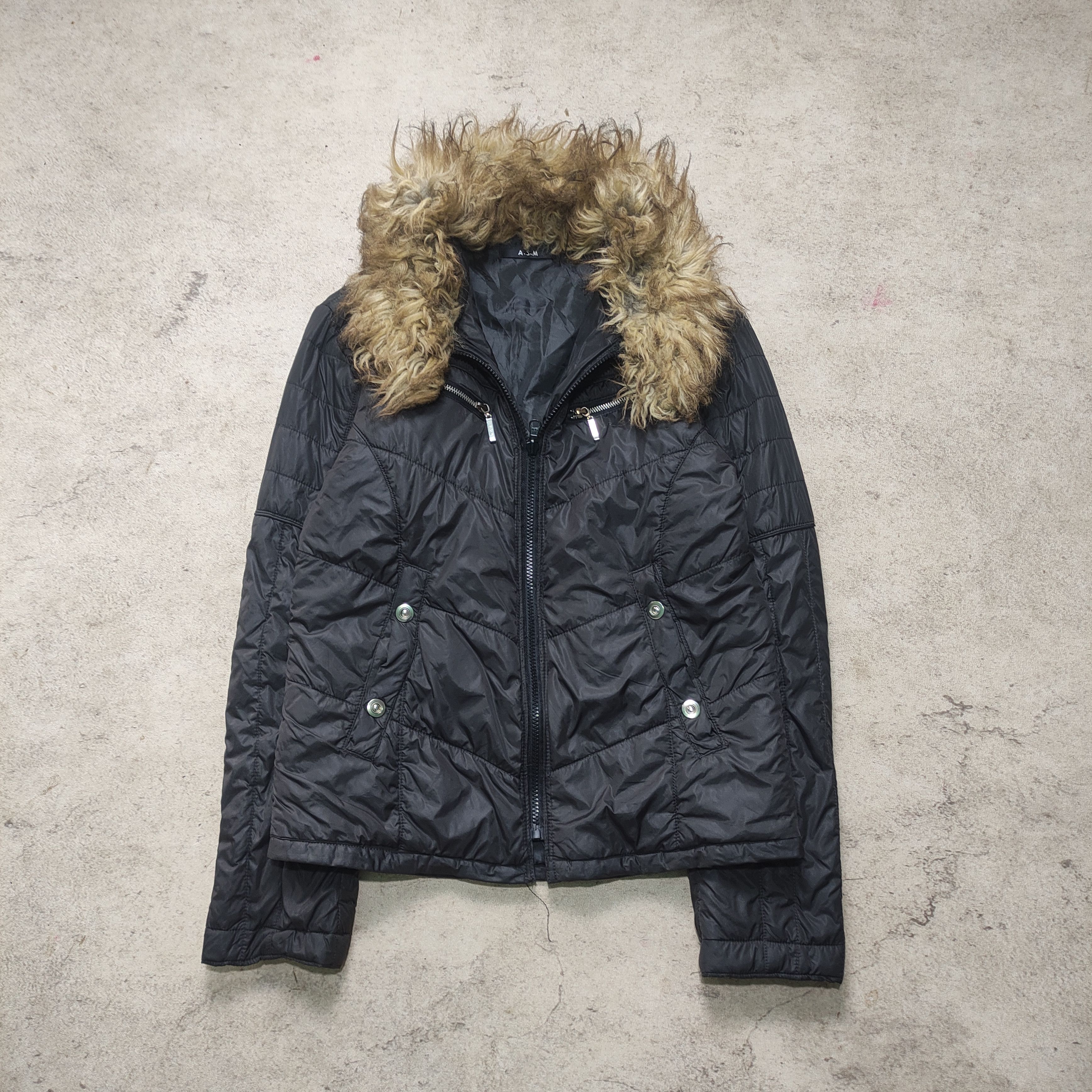 Japanese Brand A.S.M Bikers Fur Jacket – Vkei 2000s Japanese Brand Size US M / EU 48-50 / 2 - 1 Thumbnail