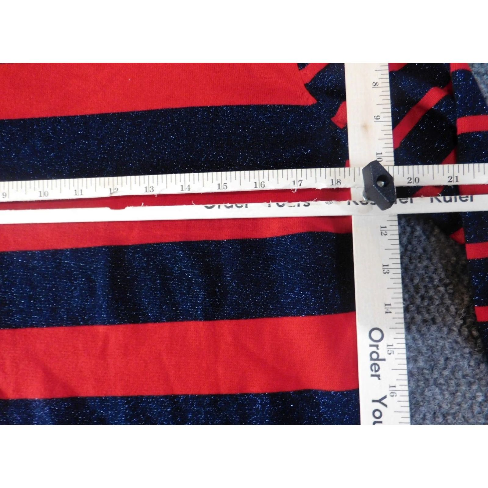 Tommy Hilfiger Tommy Hilfiger Womens Sweater L Red Striped Pullover Crew Neck 1/4 Zip Bell Sleeve Classic Casual Size L / US 10 / IT 46 - 5 Thumbnail