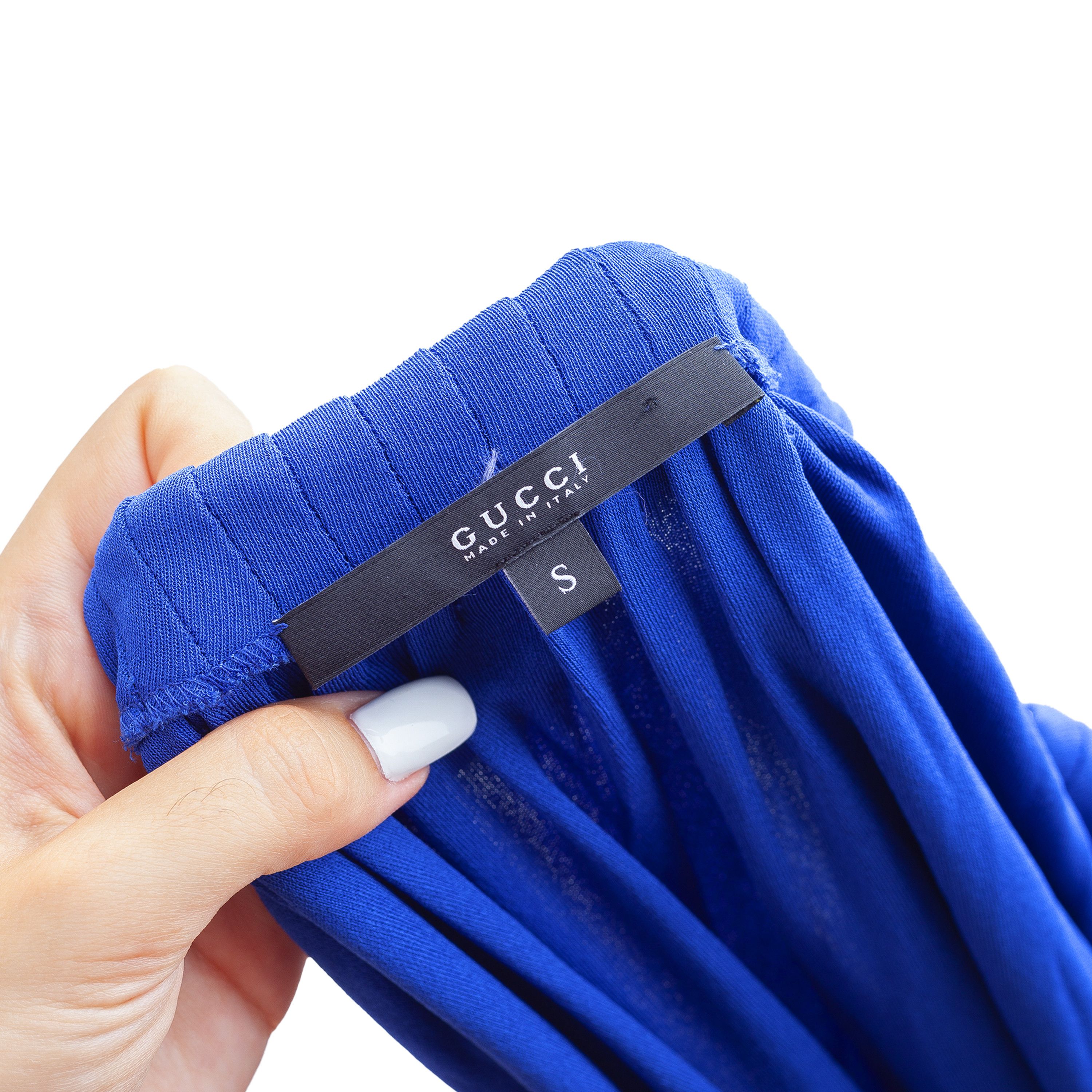 Gucci Gucci Electric Blue Vintage Viscose Top (S) Size S / US 4 / IT 40 - 3 Thumbnail