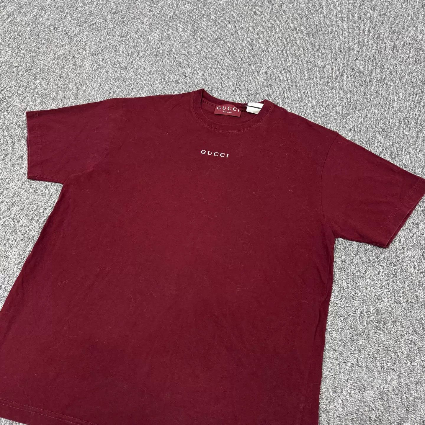 Gucci Gucci Wine Red Small Logo Short Sleeve T-Shirt M Unisex Size M / US 6-8 / IT 42-44 - 3 Thumbnail