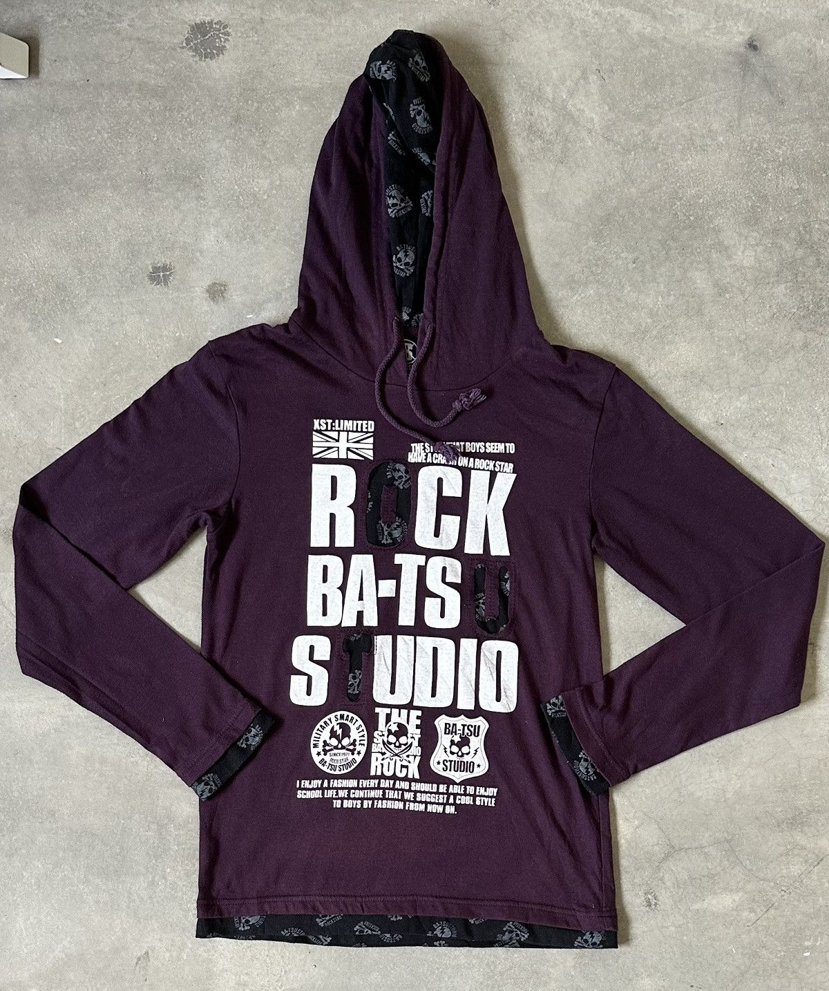 Japanese Brand VINTAGE ROCK BA-TSU STUDIO SKULL FIT HOODIE Size US S / EU 44-46 / 1 - 1 Thumbnail