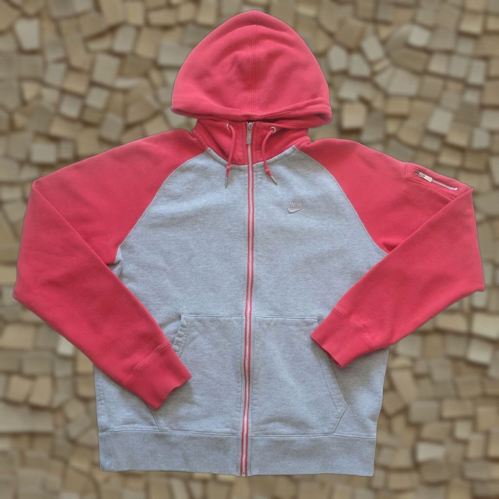 Nike VINTAGE Nike Sportswear VTG Y2K Retro Full Zip Gray Hoodie Active Sweatshirt 2011 SZ M Mens Size US M / EU 48-50 / 2 - 1 Thumbnail