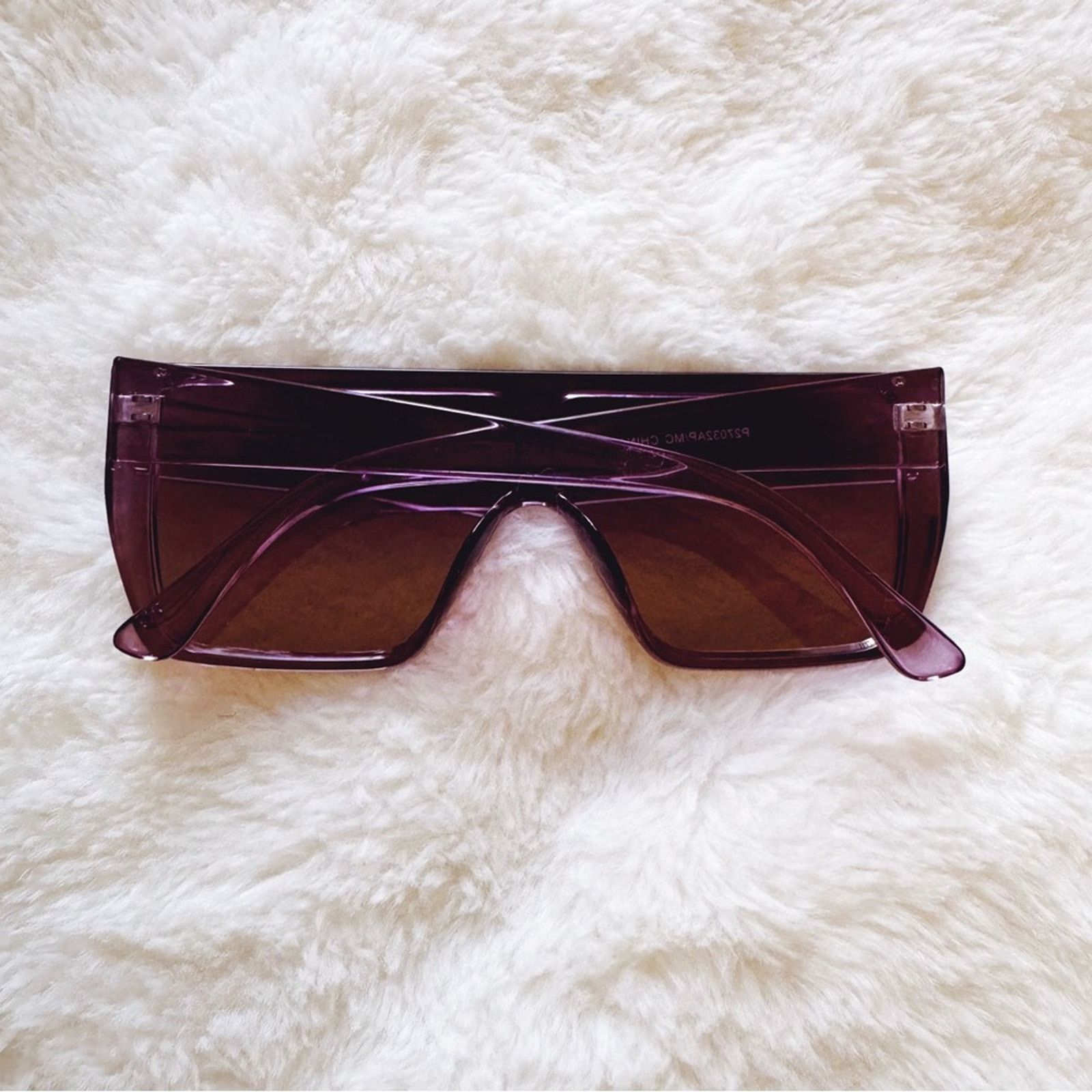 Other Greta Light Purple Oversized Statement Sunglasses Size ONE SIZE - 8 Thumbnail