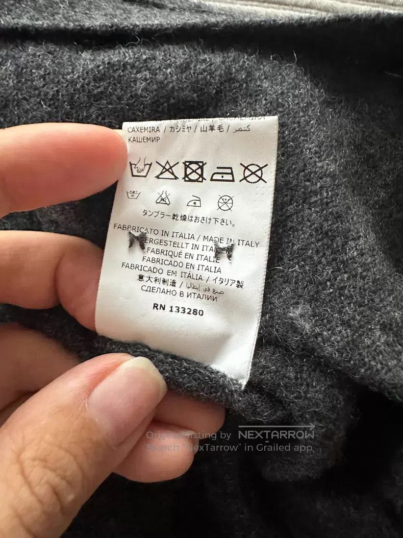 Thom Browne Thom Browne Dark Gray Cashmere Knit Cardigan Size US XL / EU 56 / 4 - 5 Thumbnail