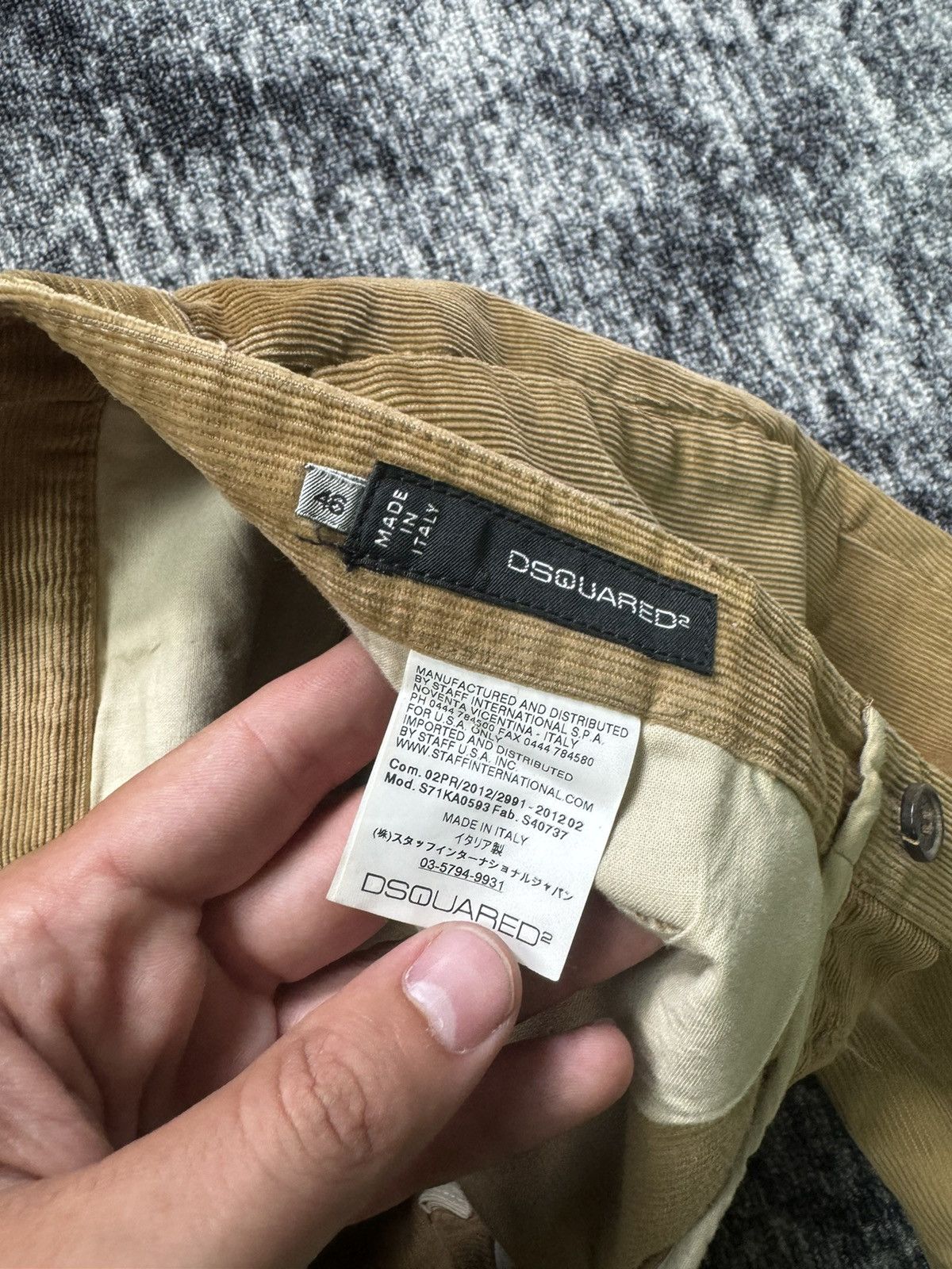 Dsquared2 Vintage Dsquared2 Classic Straight-cut Corduroy Trousers Size US 28 / EU 44 - 6 Thumbnail