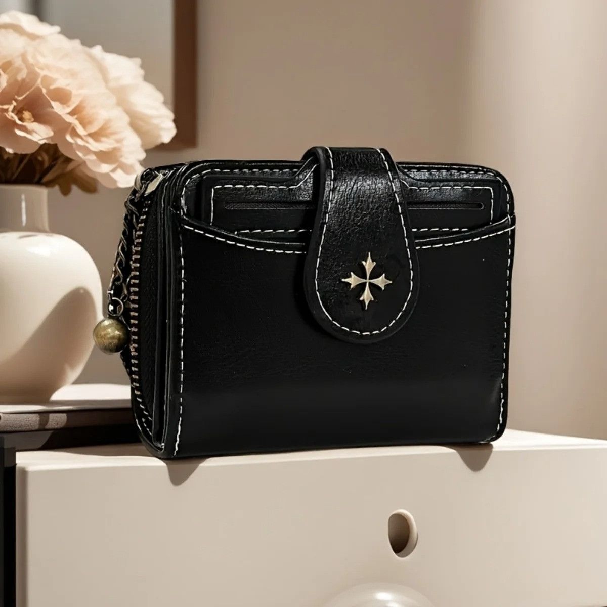 Japanese Brand leather short cross Wallet Size ONE SIZE - 1 Thumbnail