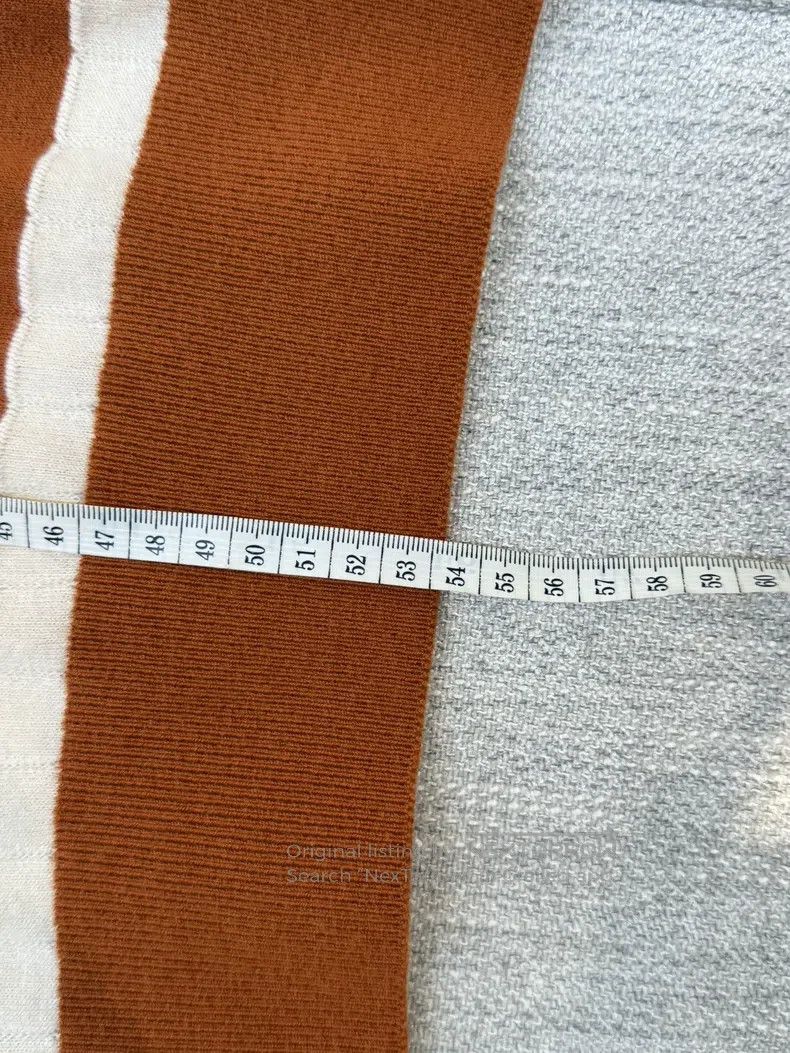 Hermes Hermes White Wool Knit Sweater, Size 40, Beige with Brown Size XS / US 0-2 / IT 36-38 - 5 Thumbnail