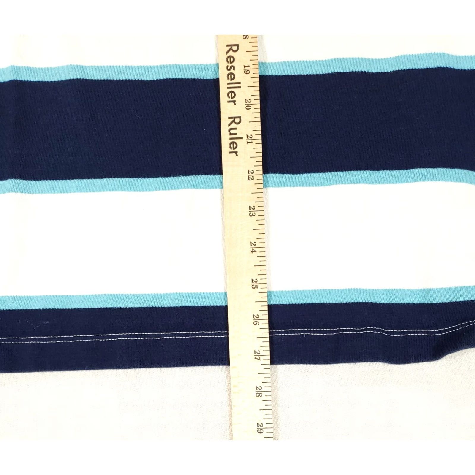 Lands' End Lands' End Rugby Shirt Mens S Collared Chambray Striped Navy Cornflower White Collar Shirt White S Mens Size US S / EU 44-46 / 1 - 5 Thumbnail