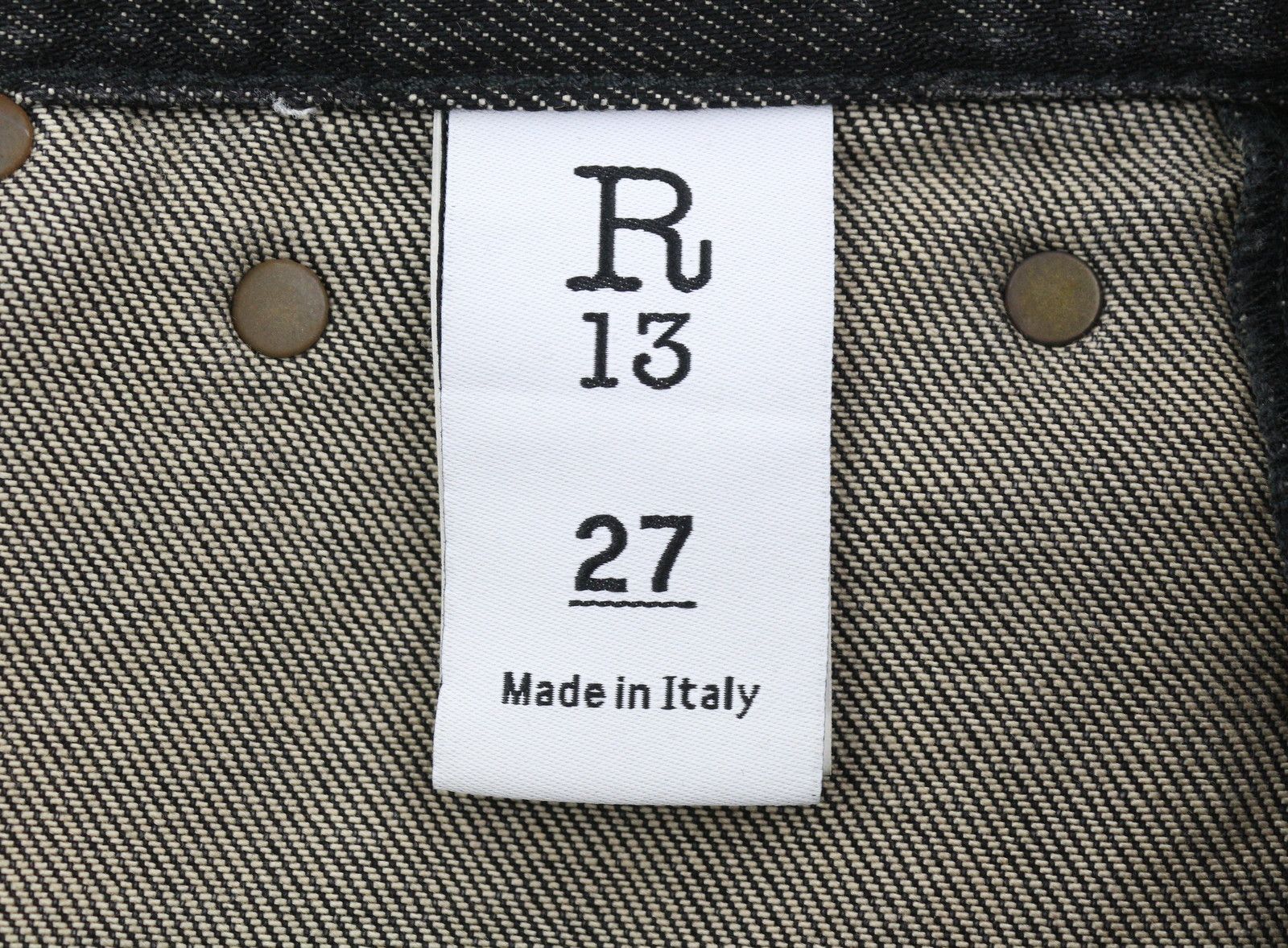 R13 NEW DOUBLE CLASSIC 27 Abbey Black Faded Skirted 85819 Size 27" / US 4 / IT 40 - 9 Thumbnail