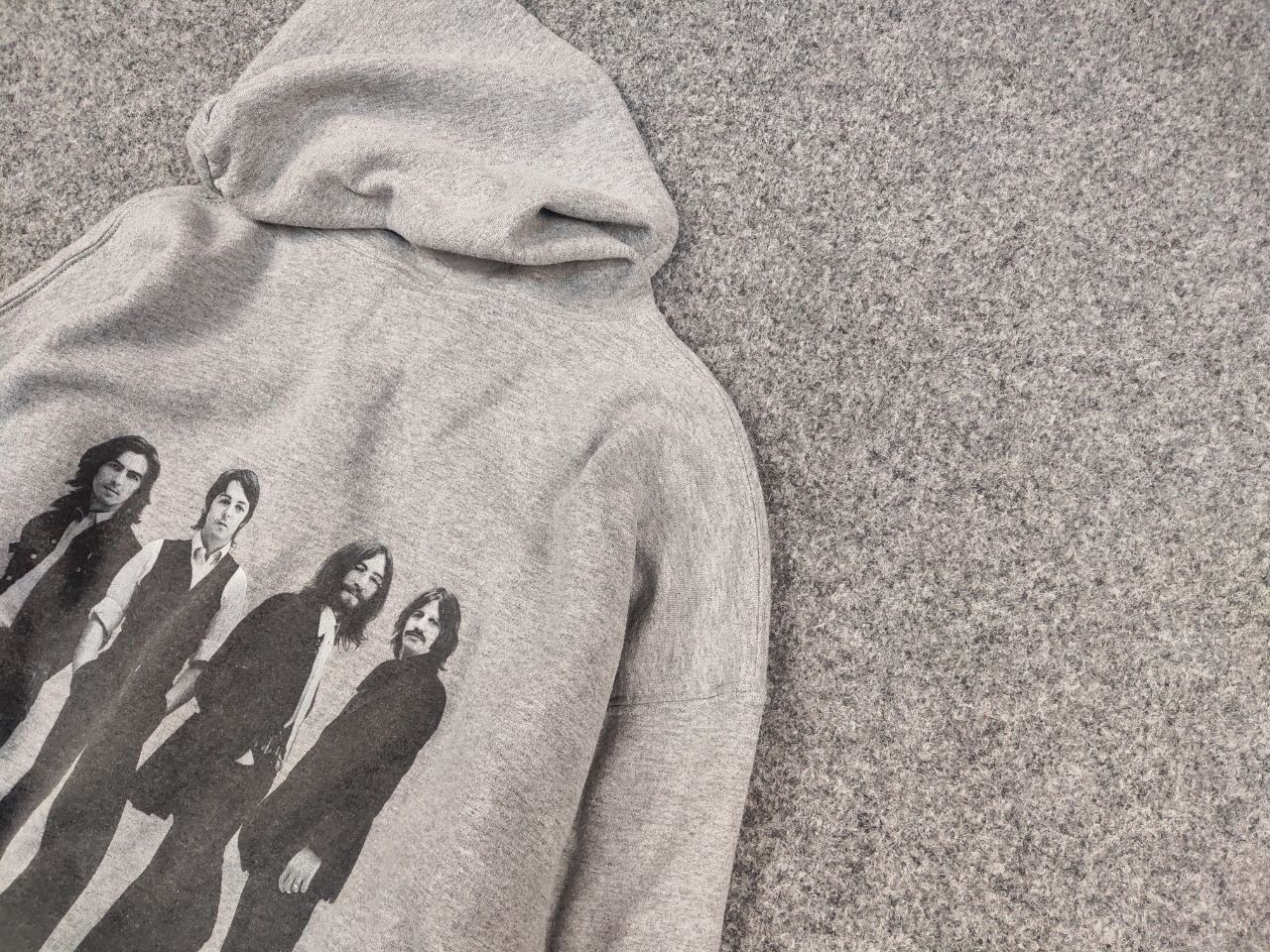 Band Tees Vintage The Beatles Band Logo Blank Gray Zip Hoodie Size US M / EU 48-50 / 2 - 4 Thumbnail