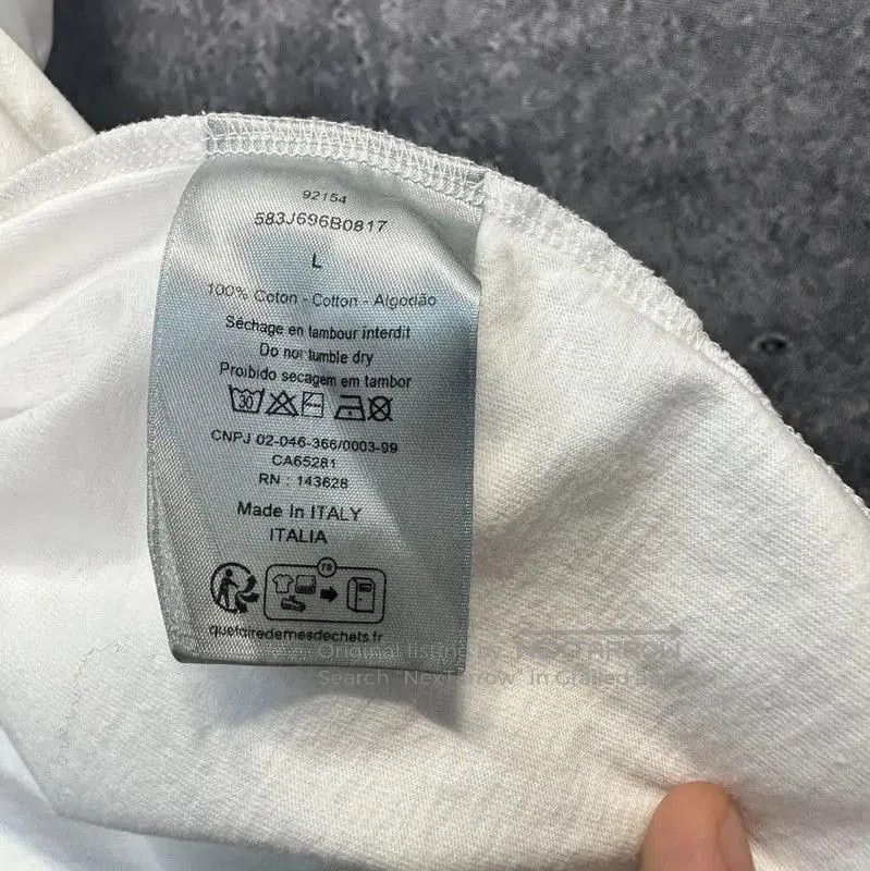 Dior Dior White Cotton Men's T-Shirt . Size US L / EU 52-54 / 3 - 4 Thumbnail
