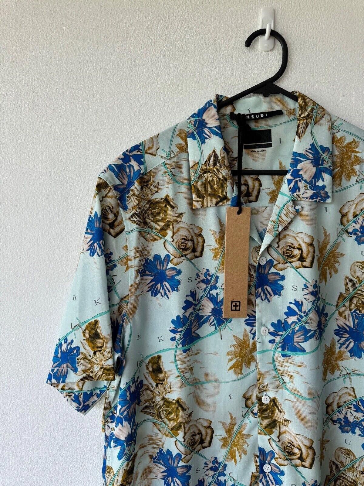 Ksubi new ksubi medium m short sleeve shirt top resort blue floral Size US M / EU 48-50 / 2 - 2 Thumbnail