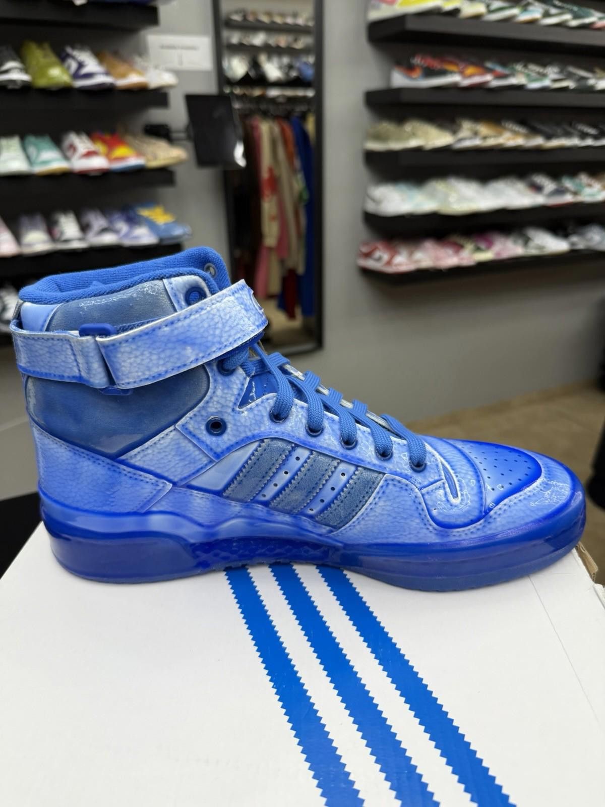 Other Adidas Originals Forum Hi Jeremy Scott Dipped Blue - 10 NEW Size US 10 / EU 43 - 7 Thumbnail