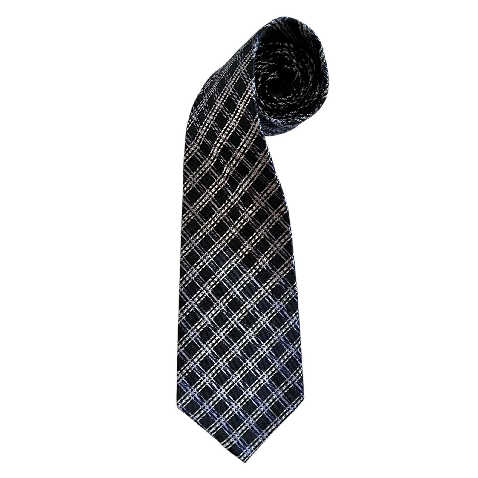 Polo Ralph Lauren × Vintage Polo Ralph Lauren Vintage Jacquard Plaid Check Wide Silk Tie Size ONE SIZE - 10 Thumbnail