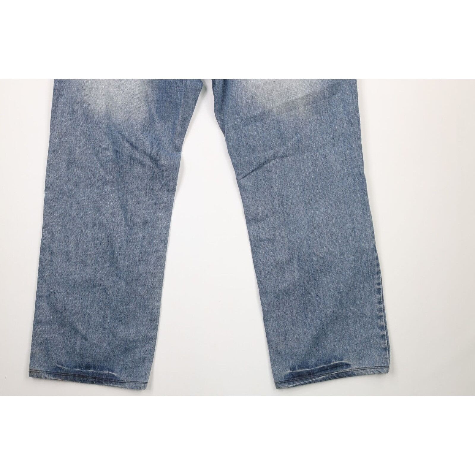 Akademiks × Vintage Vintage Streetwear Distressed Baggy Loose Fit Wide Leg Jeans Size US 42 / EU 58 - 10 Thumbnail