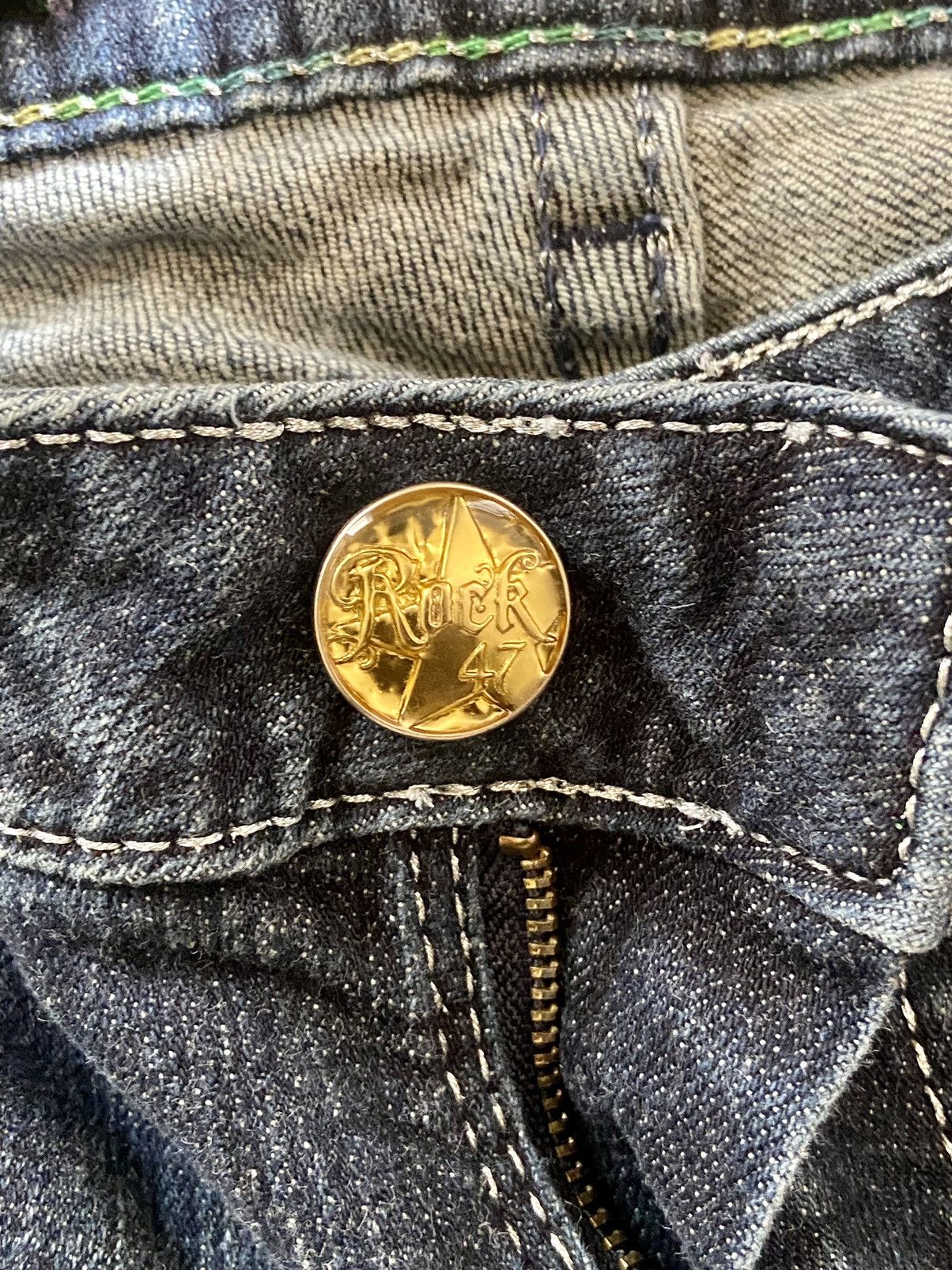 Vintage × Wrangler Y2K vintage rock 47 ultra low rise denim jeans Size 25" / US 0 / IT 36 - 4 Thumbnail