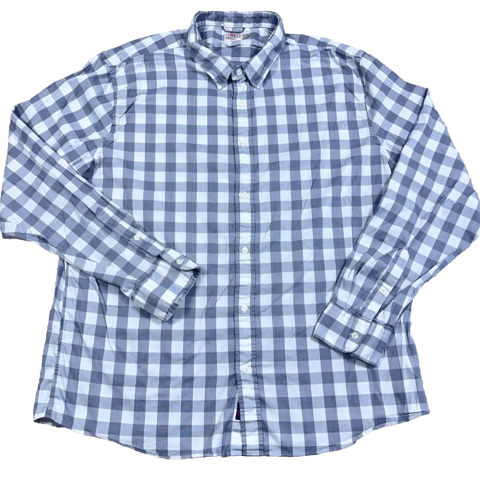 Faherty Faherty Shirt Men 2XL Grey Plaid Button-Up Cotton Casual Modern Preppy Shirt Mens Size US XXL / EU 58 / 5 - 2 Thumbnail