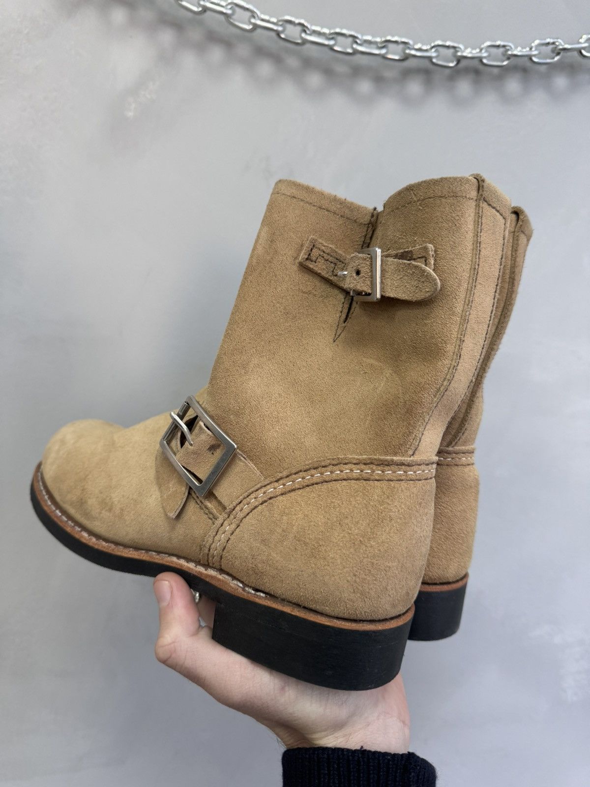 SWEAR London × Vintage Red Wing suede made in USA leather boots 3358 Size US 7 / IT 37 - 6 Thumbnail