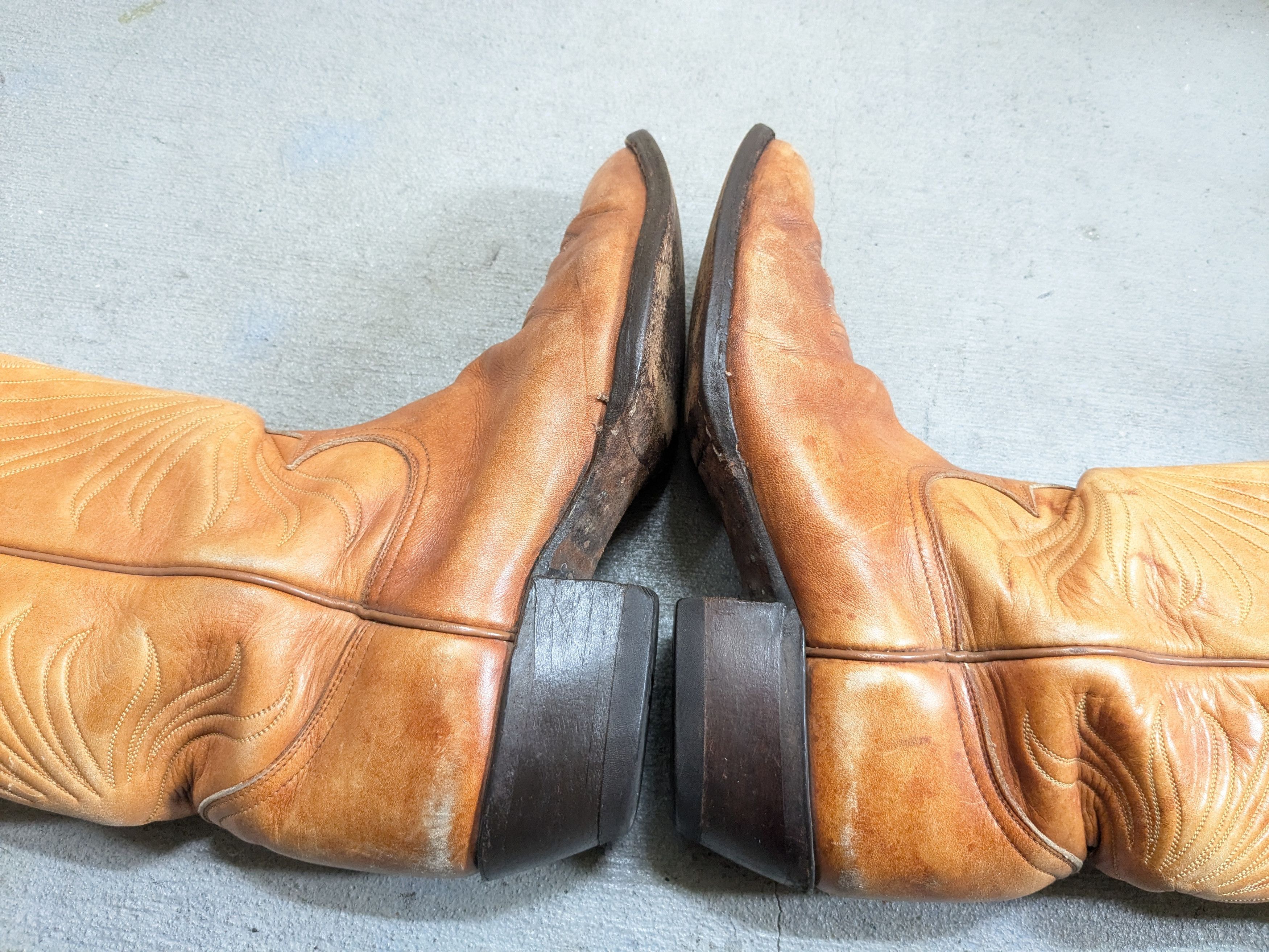 Tony Lama Tony Lama Cowboy Boots Brown 10 D Leather USA Americana Size US 10 / EU 43 - 7 Thumbnail