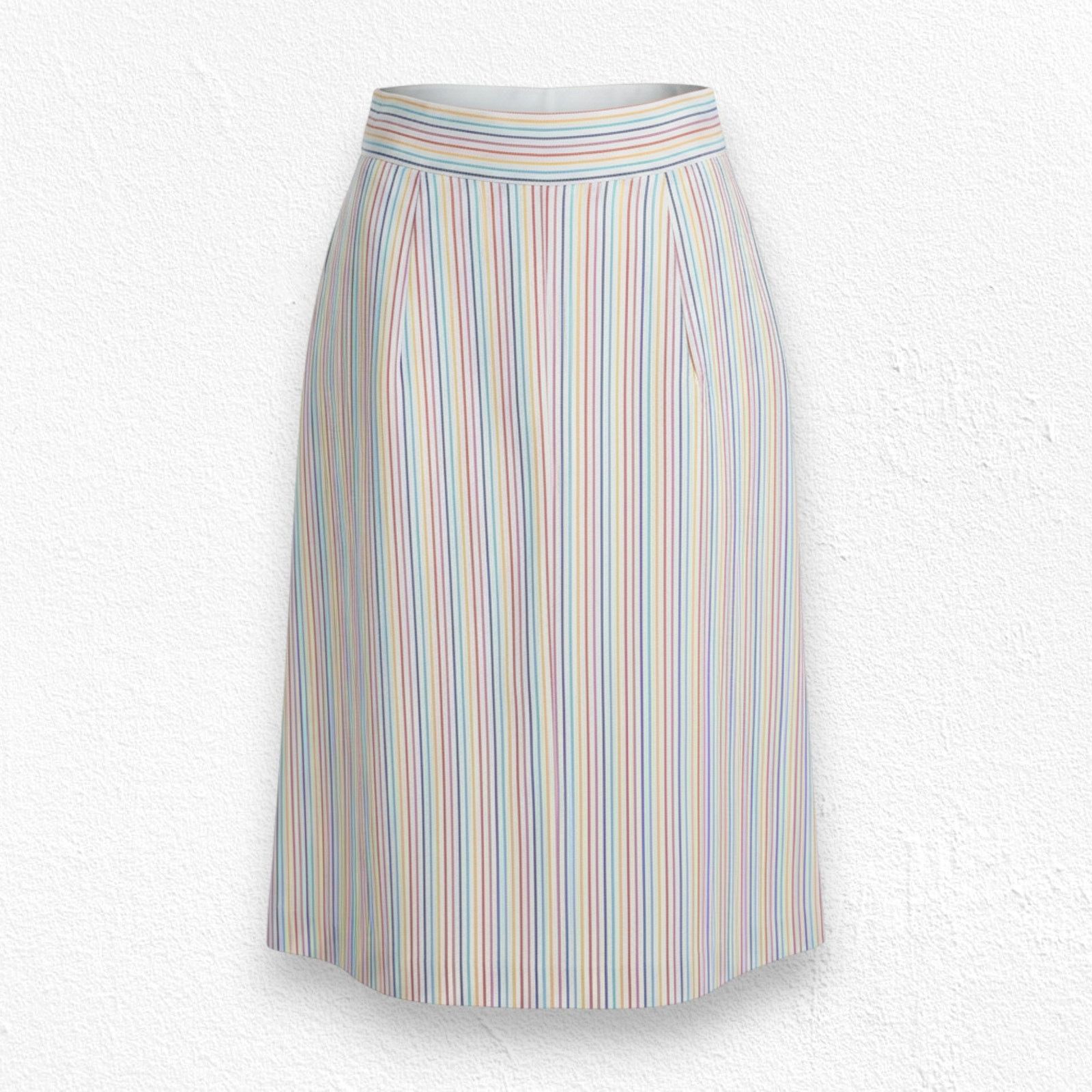 Vintage 1970s Striped Skort USA Made Size 8 Size 30" / US 8 / IT 44 - 1 Thumbnail
