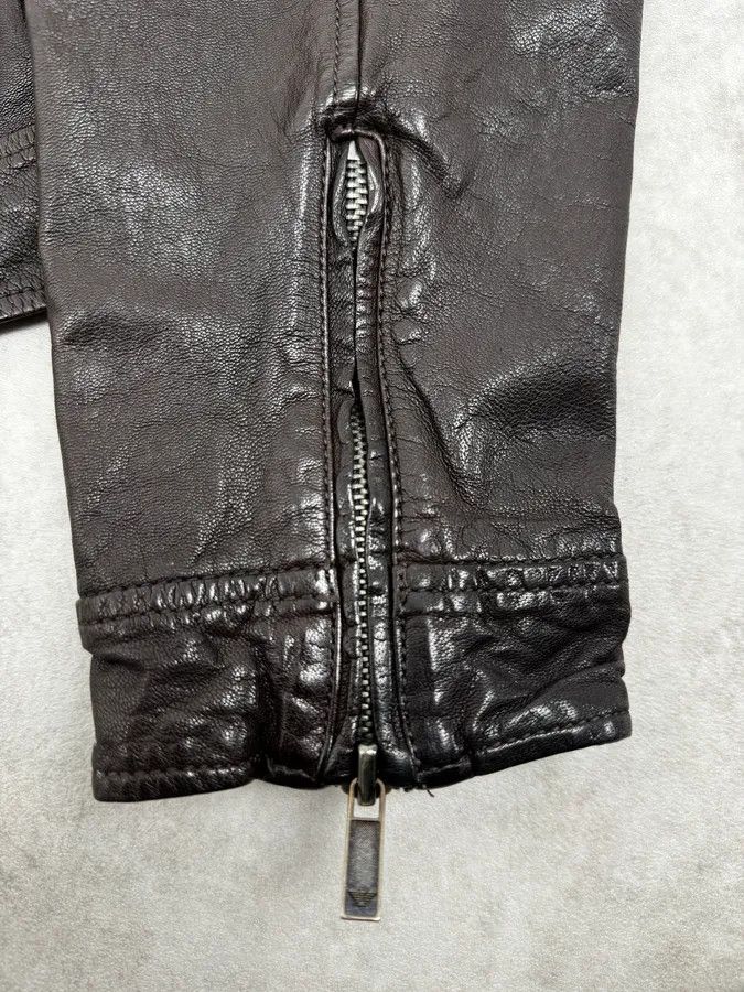 Armani 2000s Armani Brown Multi-Zips Leather Jacket Size US S / EU 44-46 / 1 - 8 Thumbnail