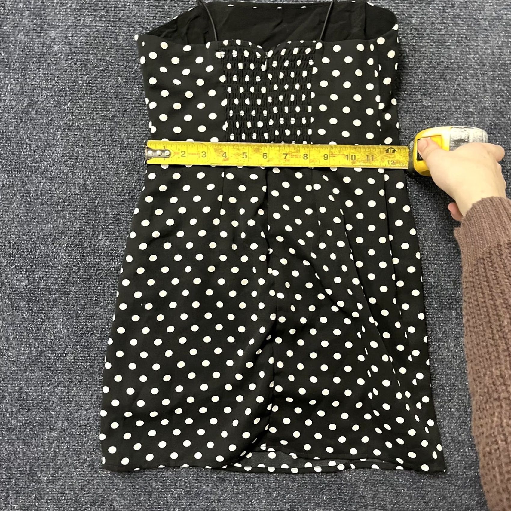 Urban Outfitters VINTAGE No — Urban Outfitters Dress Womens XS Black Polka Dot Slip Mini Spaghetti Strap Size XS / US 0-2 / IT 36-38 - 4 Thumbnail
