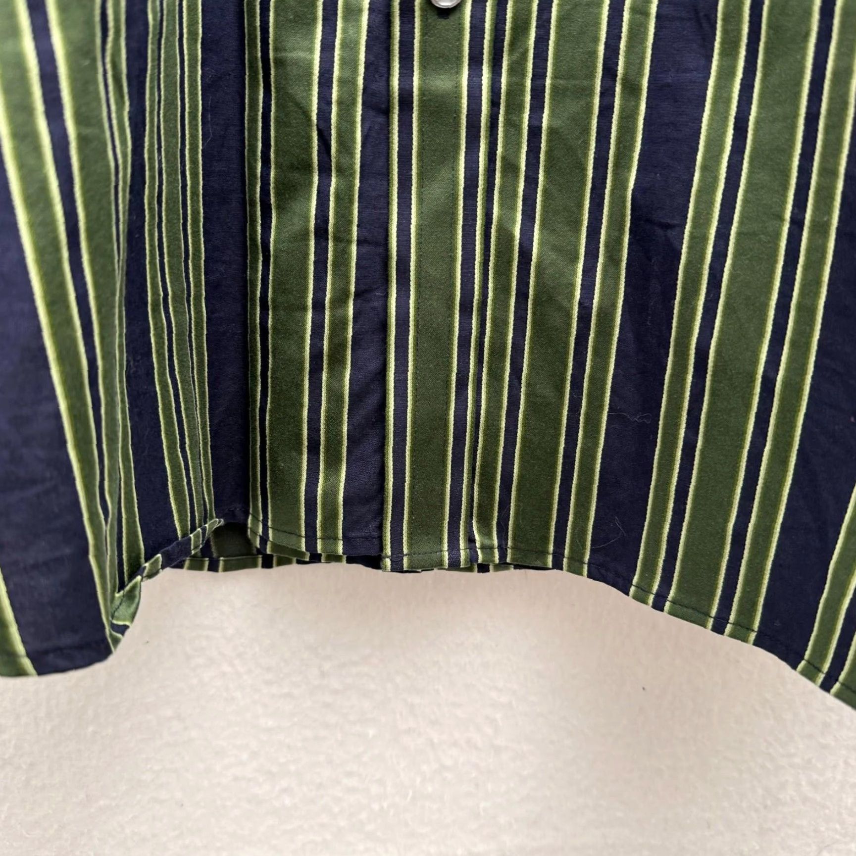 Ted Baker Ted Baker Dress Shirt Men XXL Blue Striped Cotton Endurance 18 46 Green Sleeve Long Shirt Size 48R - 7 Thumbnail