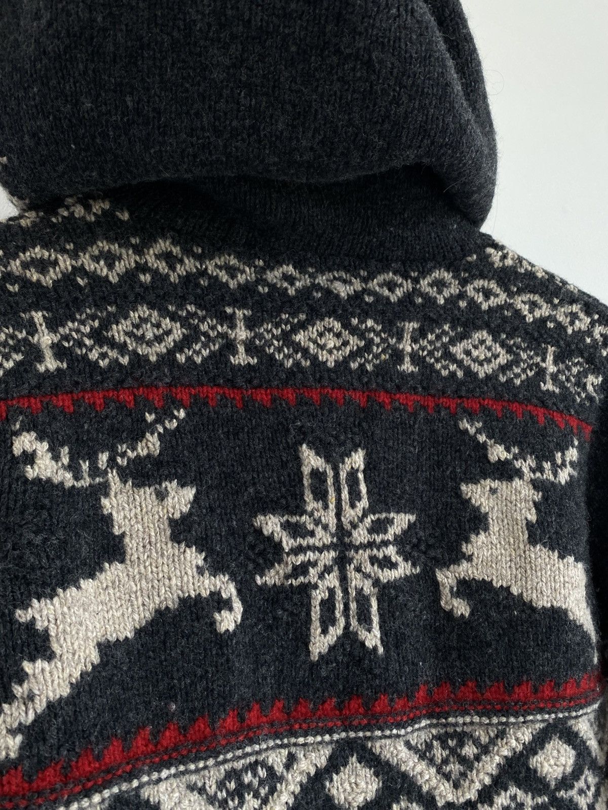 Polo Ralph Lauren × Vintage Vintage Ralph Lauren Wool Hand Knit Reindeer Zip Jacket Size US S / EU 44-46 / 1 - 11 Thumbnail