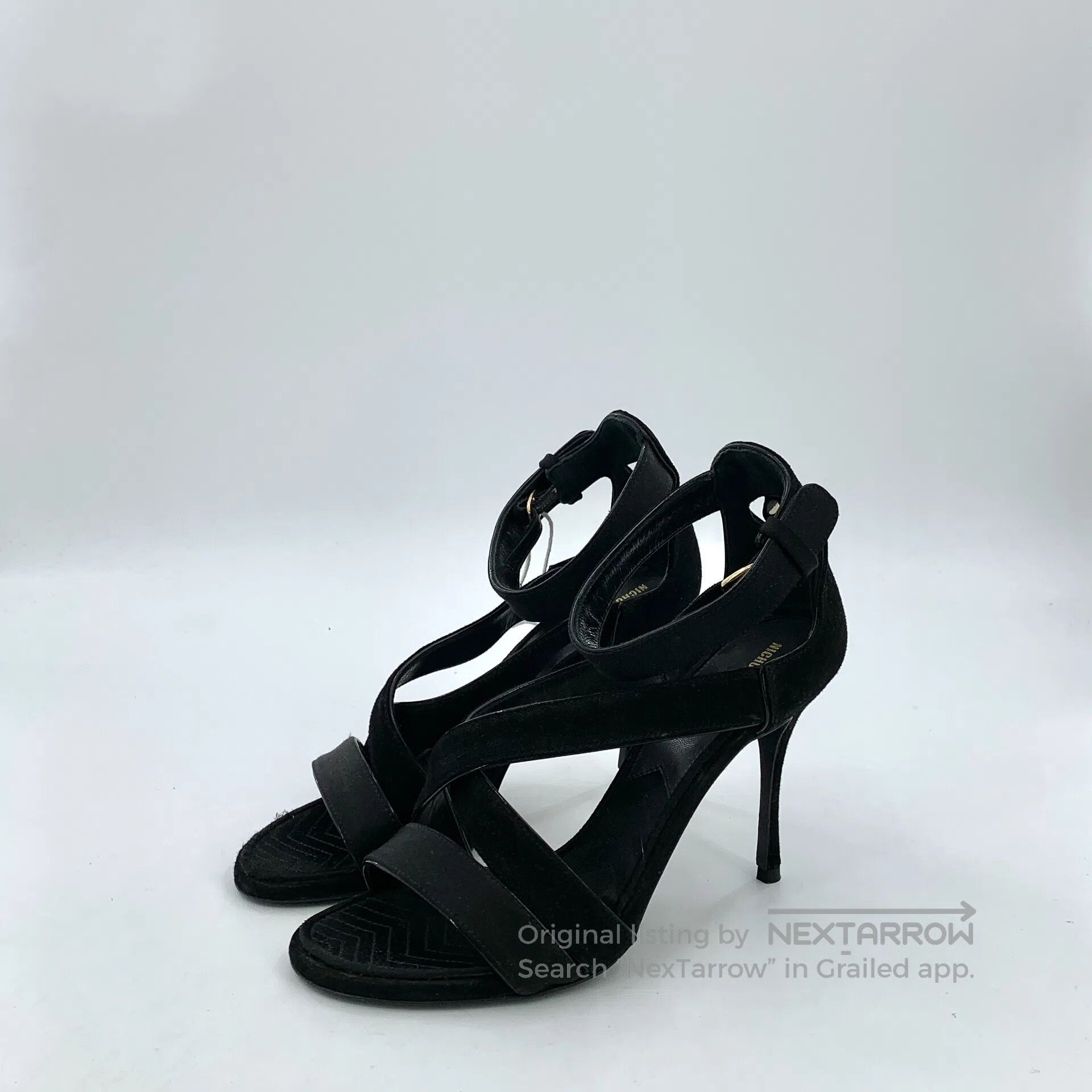 Chanel Chanel Black crossed ribbon buckle design fine heel high h Size US 5 / IT 35 - 1 Thumbnail