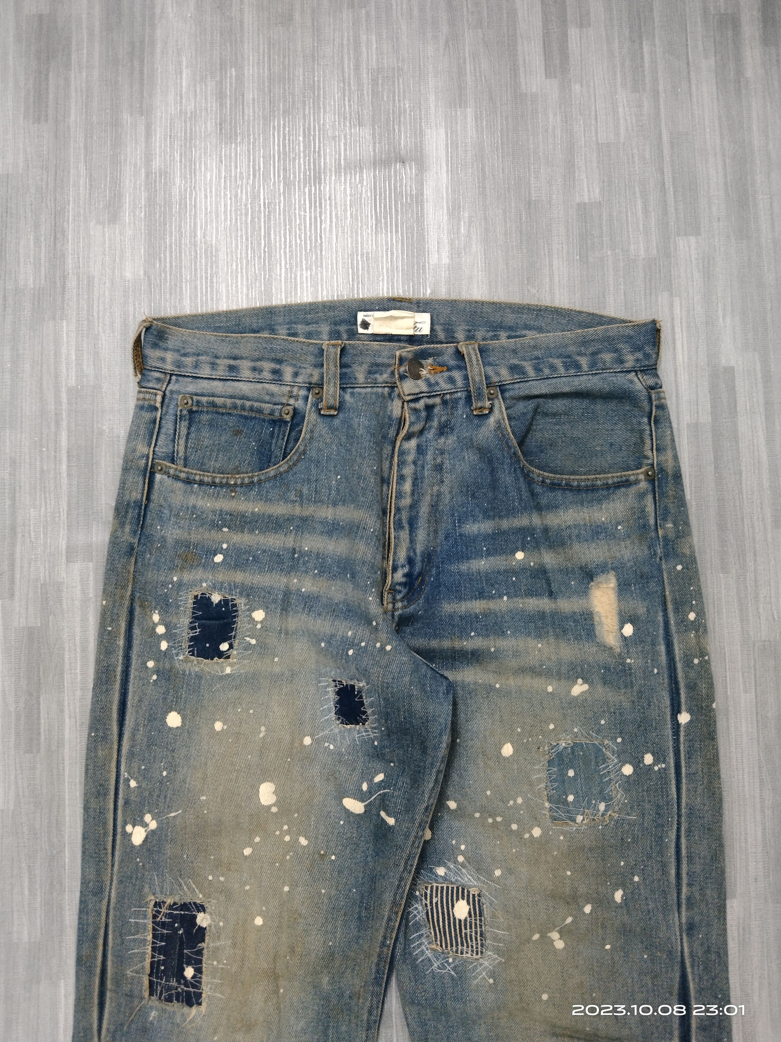 Japanese Brand SICK STU INSPIRED YS SPLATTED DENIM PANTS Size US 31 - 4 Thumbnail