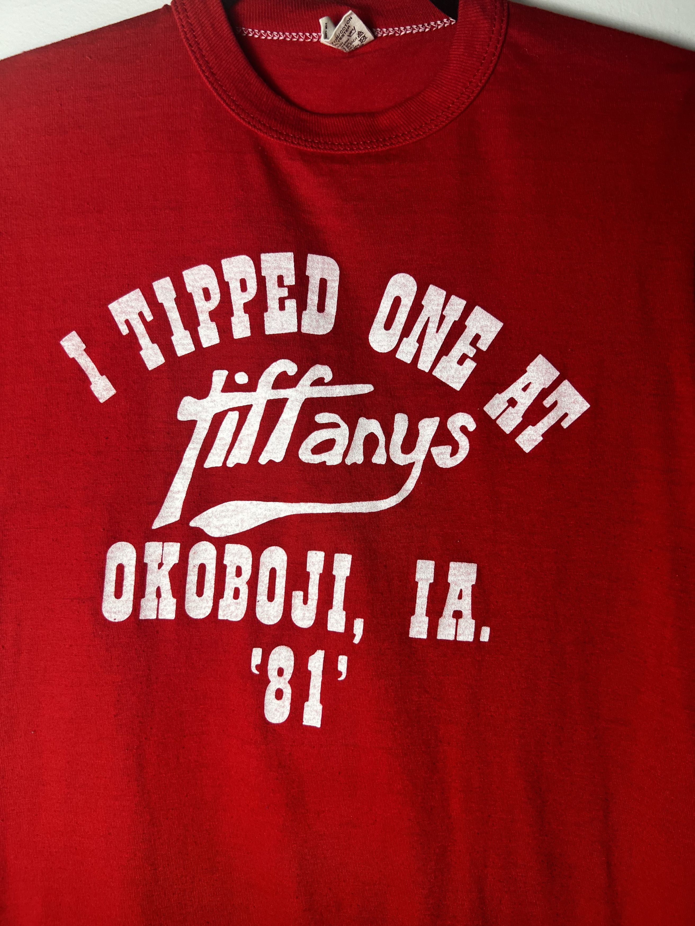 Vintage Vintage 80's "I Tipped One at Tiffanys" Okoboji, IA T-shirt Size US M / EU 48-50 / 2 - 2 Thumbnail