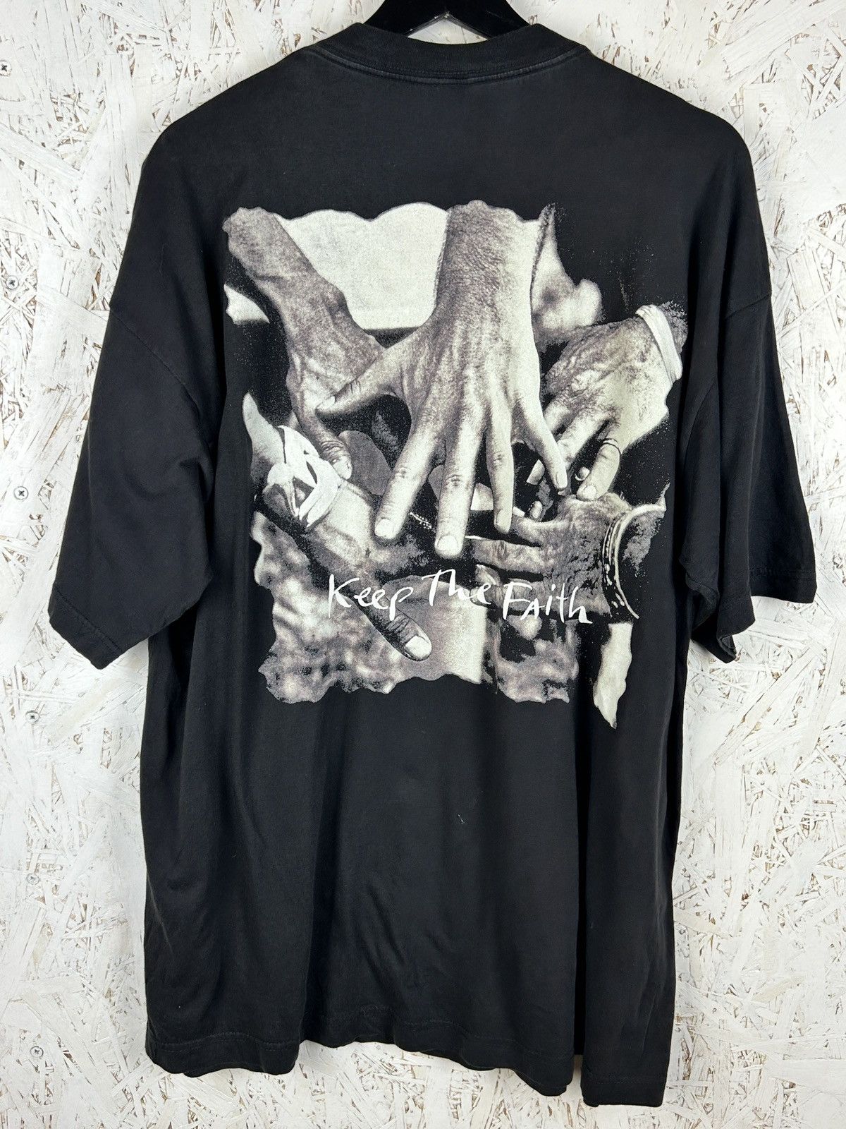 Band Tees 90s Bon Jovi 1992 Keep The Faith Tour T-Shirt Black XL Size US XL / EU 56 / 4 - 5 Thumbnail