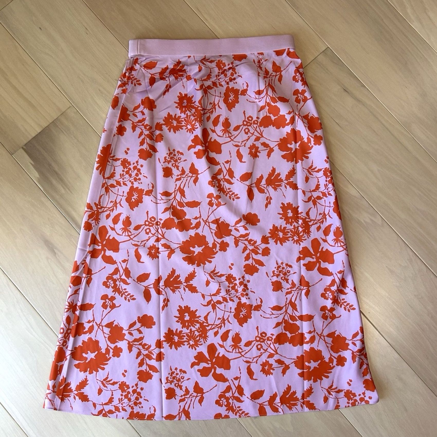 Outerknown Outerknown Skirt Womens M Pink Floral Print Midi Length Women Size 32" / US 10 / IT 46 - 2 Thumbnail