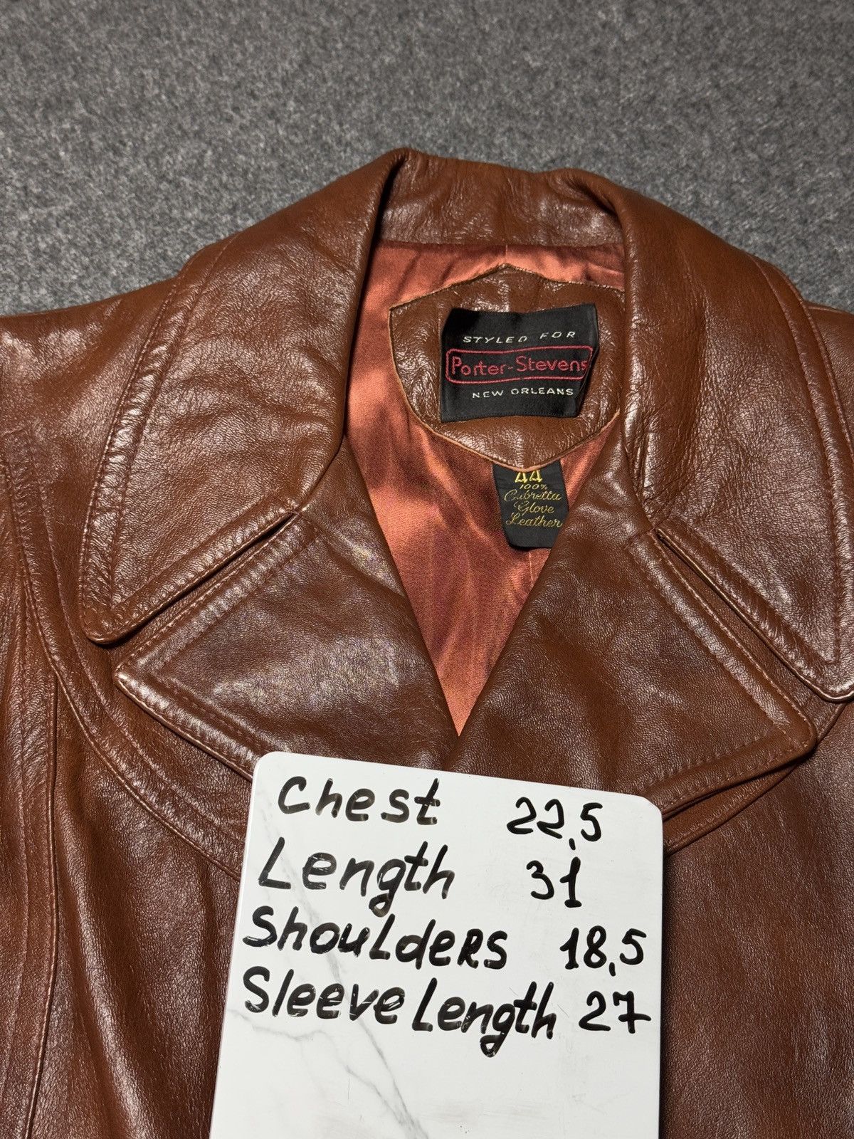 Vintage Vintage 70s Cabretta Leather Jacket Sport Coat Mens 44 Brown Size US M / EU 48-50 / 2 - 3 Thumbnail