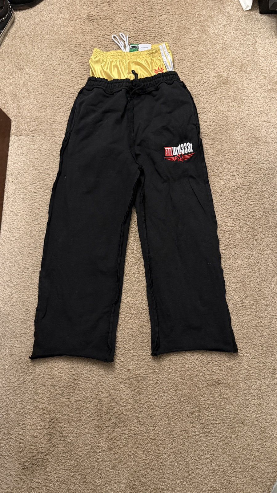 murd333r.fm MURD333R.FM X GREEDY UNIT SWEATS Size US 30 / EU 46 - 1 Thumbnail
