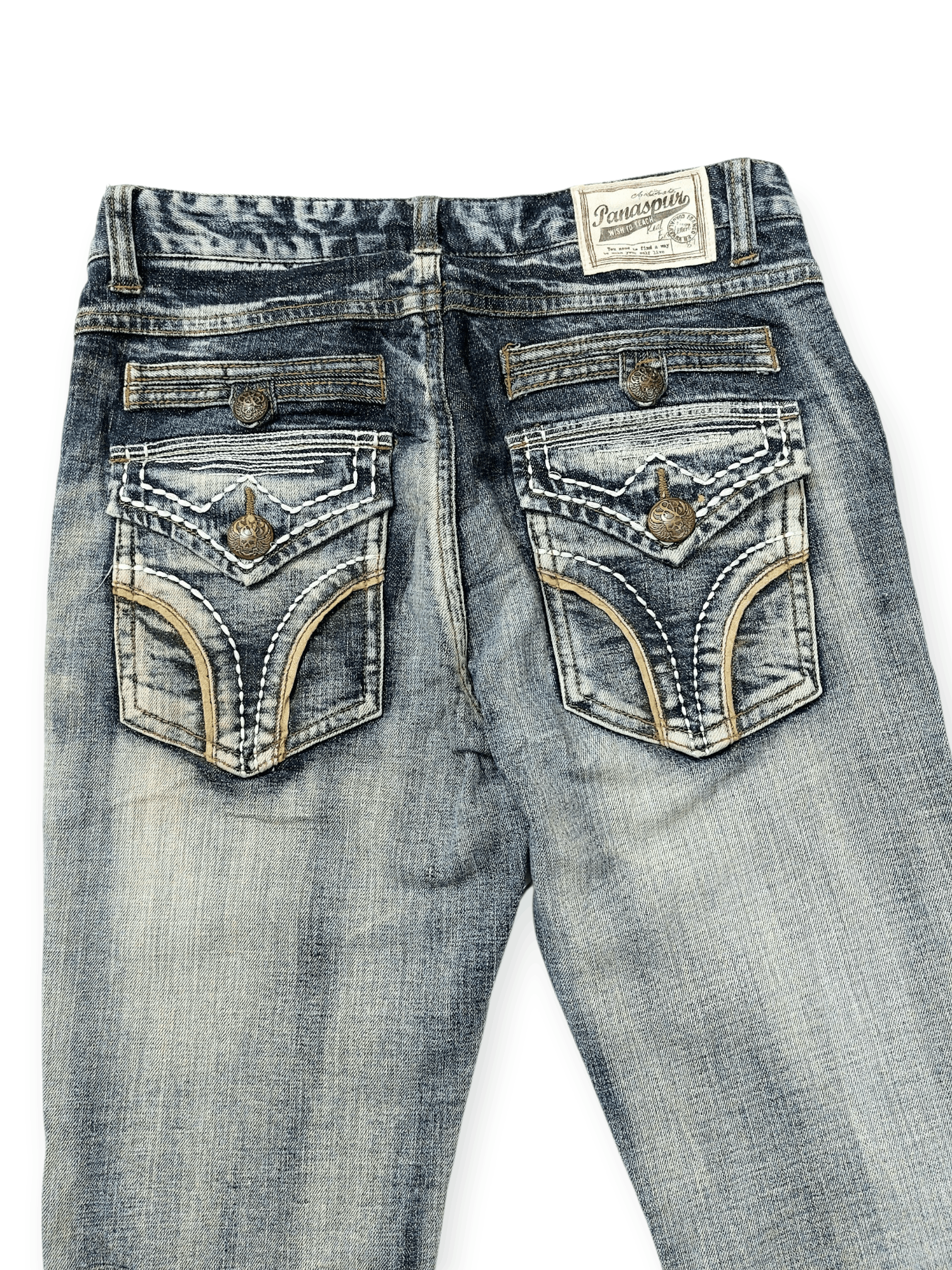 Vintage Vintage Panaspur Y2K Aesthetic Wash Straight Leg Denim Jeans Size US 30 / EU 46 - 11 Thumbnail