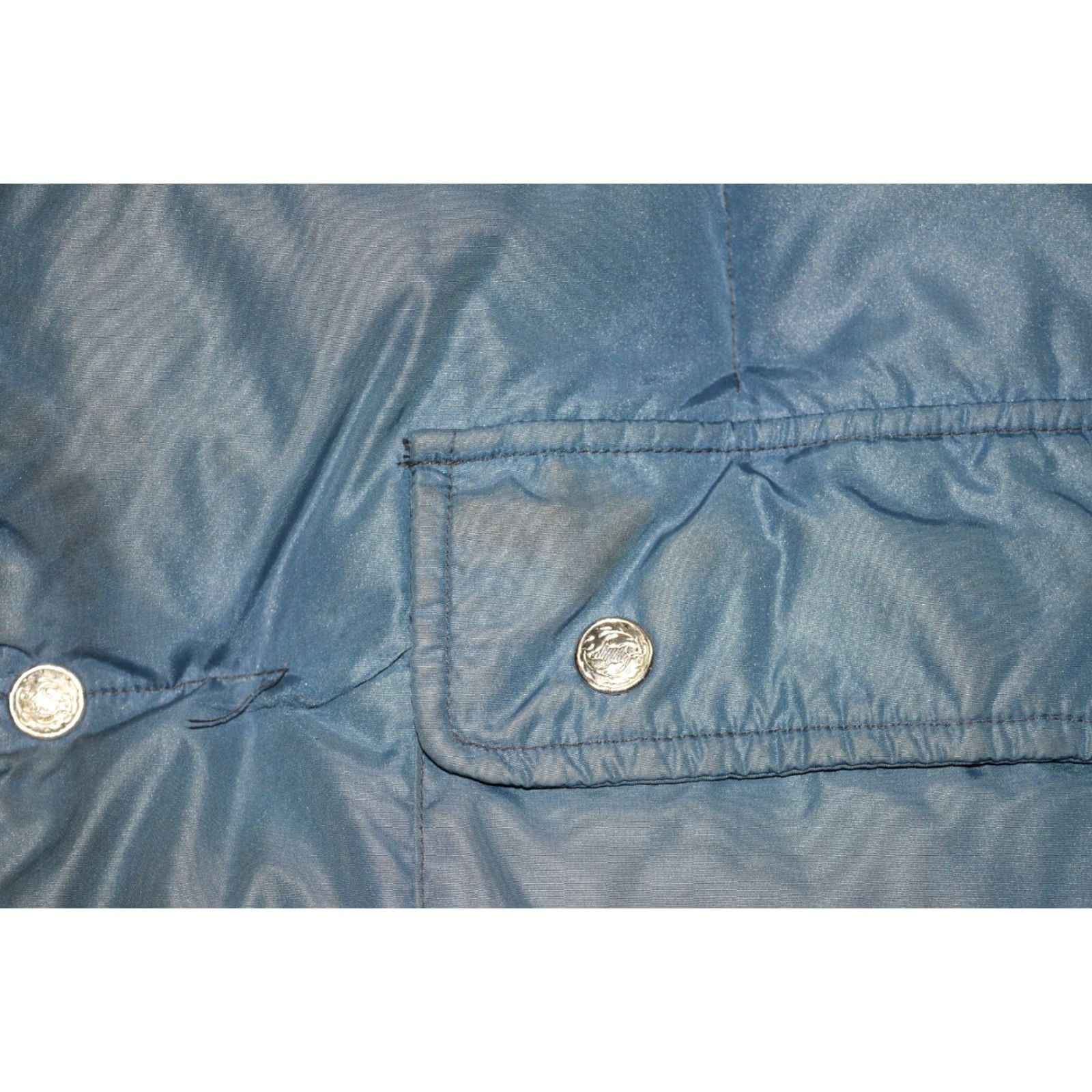 J Brand VINTAGE Swan Brand Reversible Down Puffer Vest Quilted Nylon Snap Up Men L Blue Red 1970s Hunting Gear Mens Vest Size US L / EU 52-54 / 3 - 4 Thumbnail
