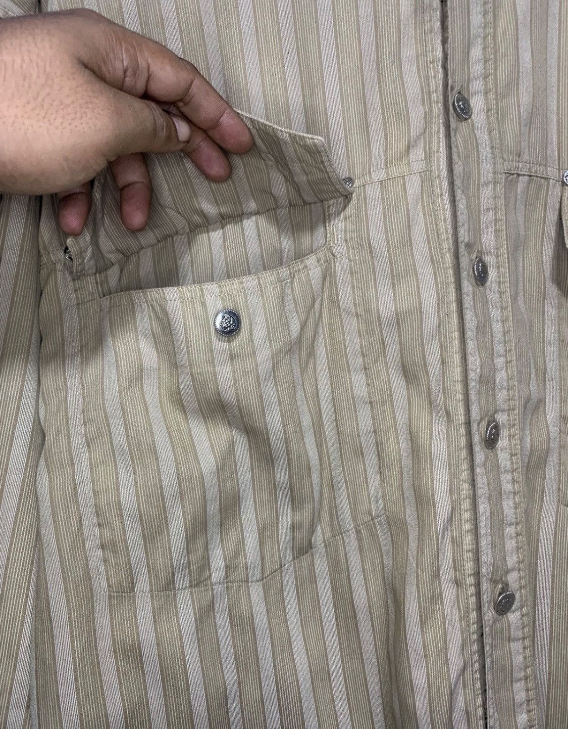 Versace 🔥Versace striped button down shirt Size US L / EU 52-54 / 3 - 7 Thumbnail