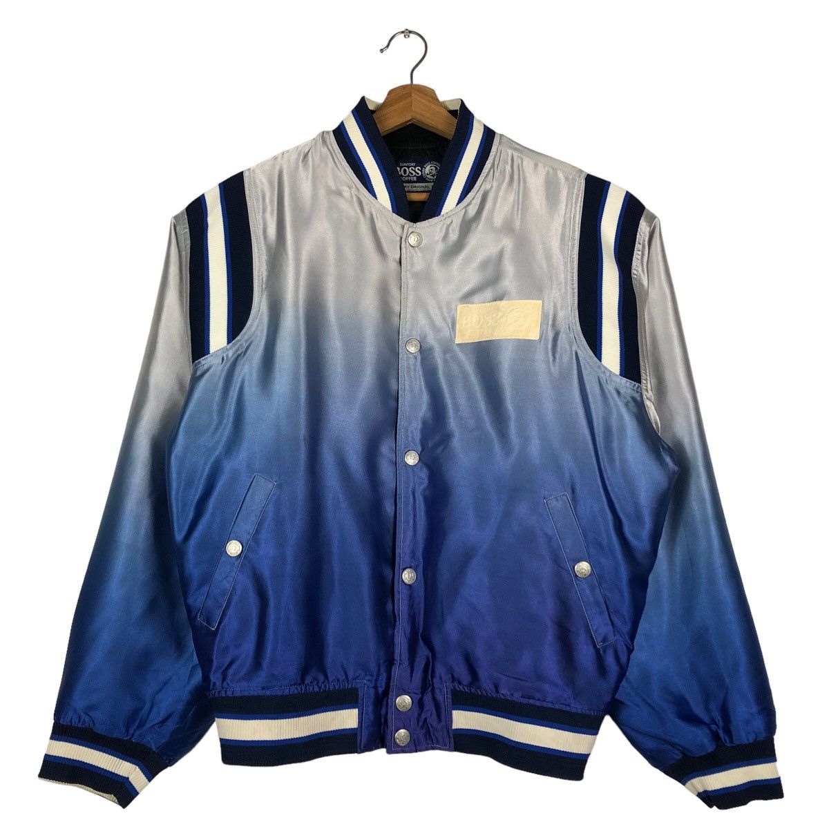 Japanese Brand 🔥Vintage Bomber Jacket Satin Sukajan Suntory Coffee Boss Size US M / EU 48-50 / 2 - 2 Thumbnail