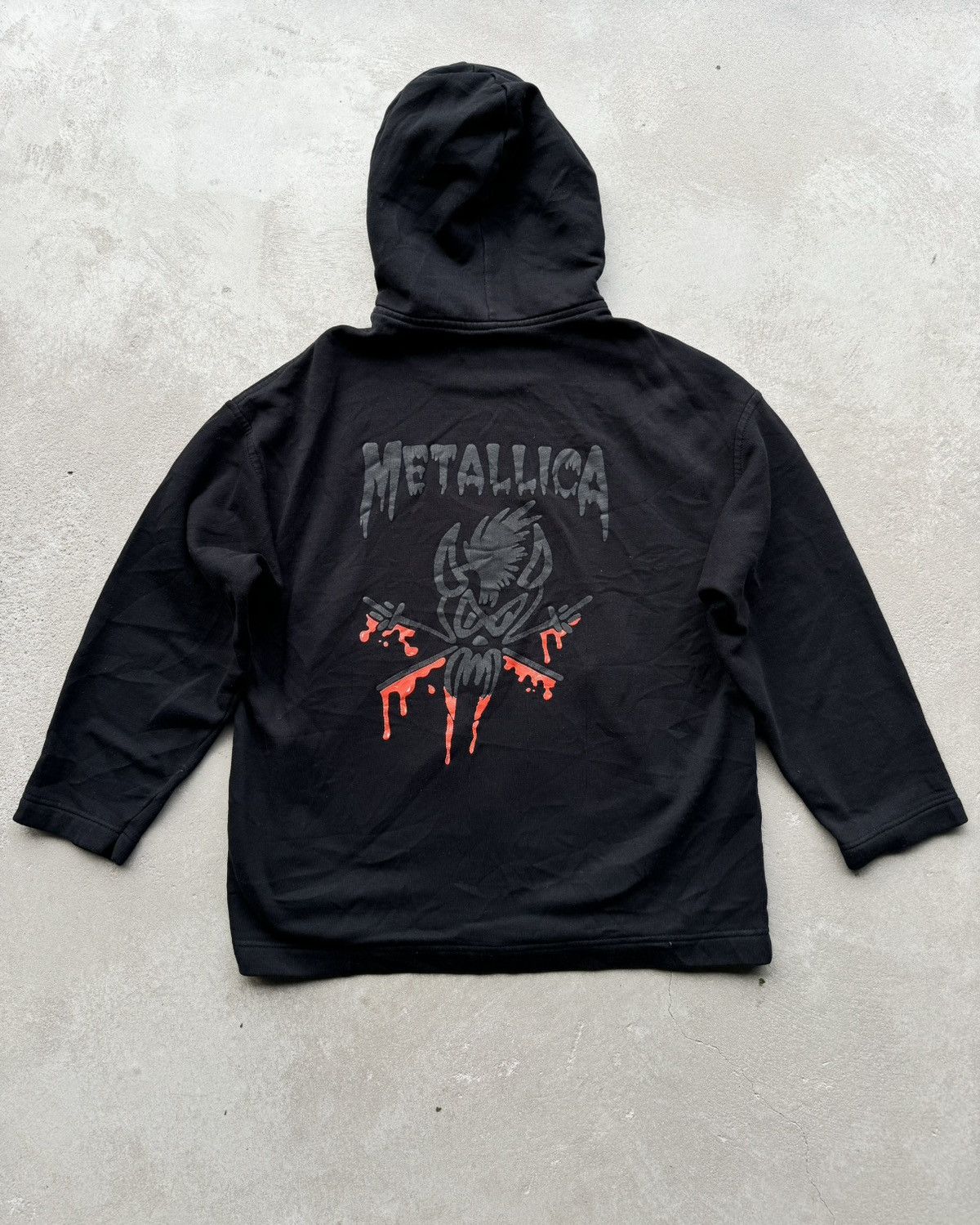 METALLICA Band Sweatshirt Pullover Hoodie, Men's XL cotton black type Vintage Second Hand main image 1