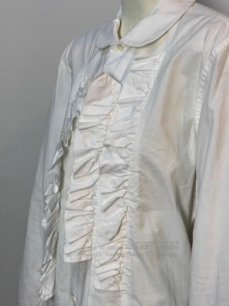 Comme des Garcons Comme Des Garcons Ruffled White Shirt Size L / US 10 / IT 46 - 4 Thumbnail
