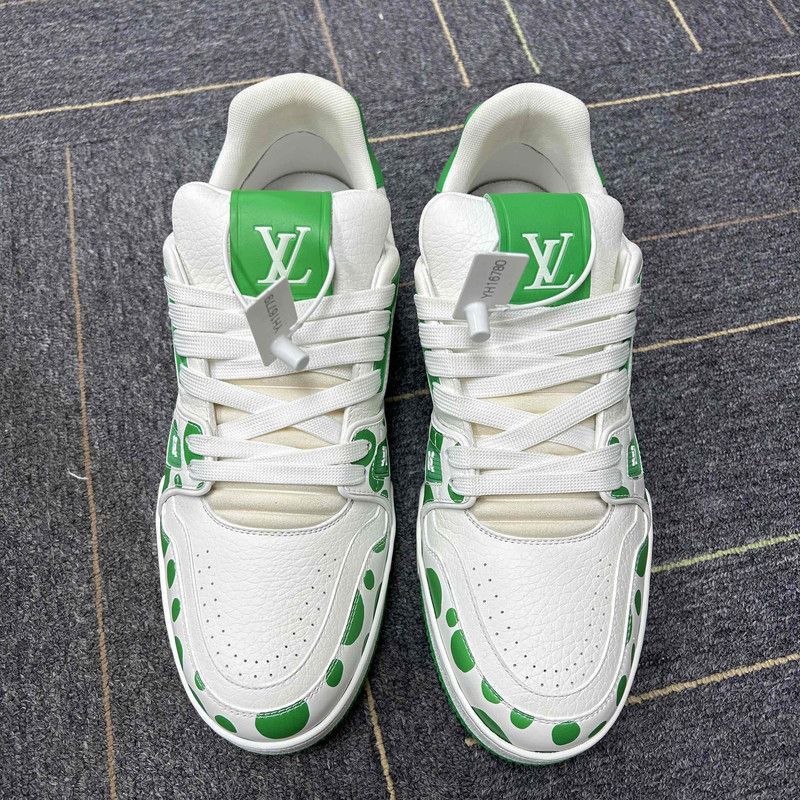 Louis Vuitton Yayoi Kusama x Louis Vuitton Trainers in White Green -2508 Size US 8.5 / EU 41-42 - 2 Thumbnail