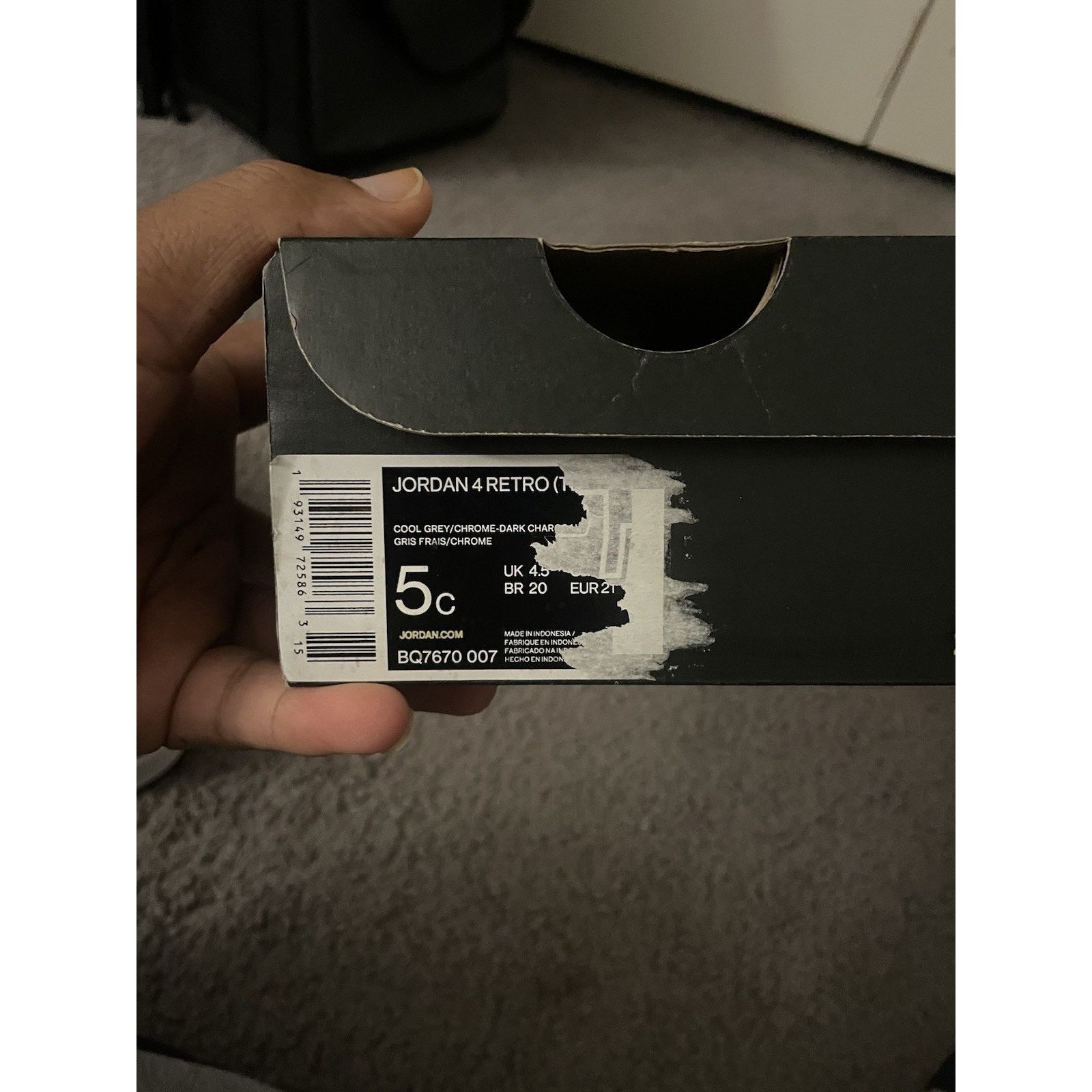 Jordan Brand Size 5c- Air Jordan Retro 4 Cool Grey Toddler Size US 5 / EU 37 - 8 Thumbnail