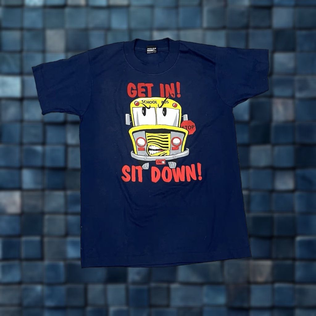 Fruit Of The Loom VTG Fruit of the Loom T-Shirt Mens Medium Blue Short Sleeve Round Neck Graphic Print Stitch Funny 90s Single Stitched USA Size US M / EU 48-50 / 2 - 1 Thumbnail