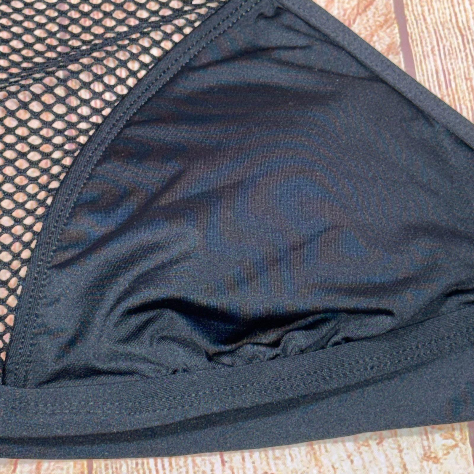Mossimo Mossimo Black Mesh Halter Bikini Top Large Size ONE SIZE - 4 Thumbnail