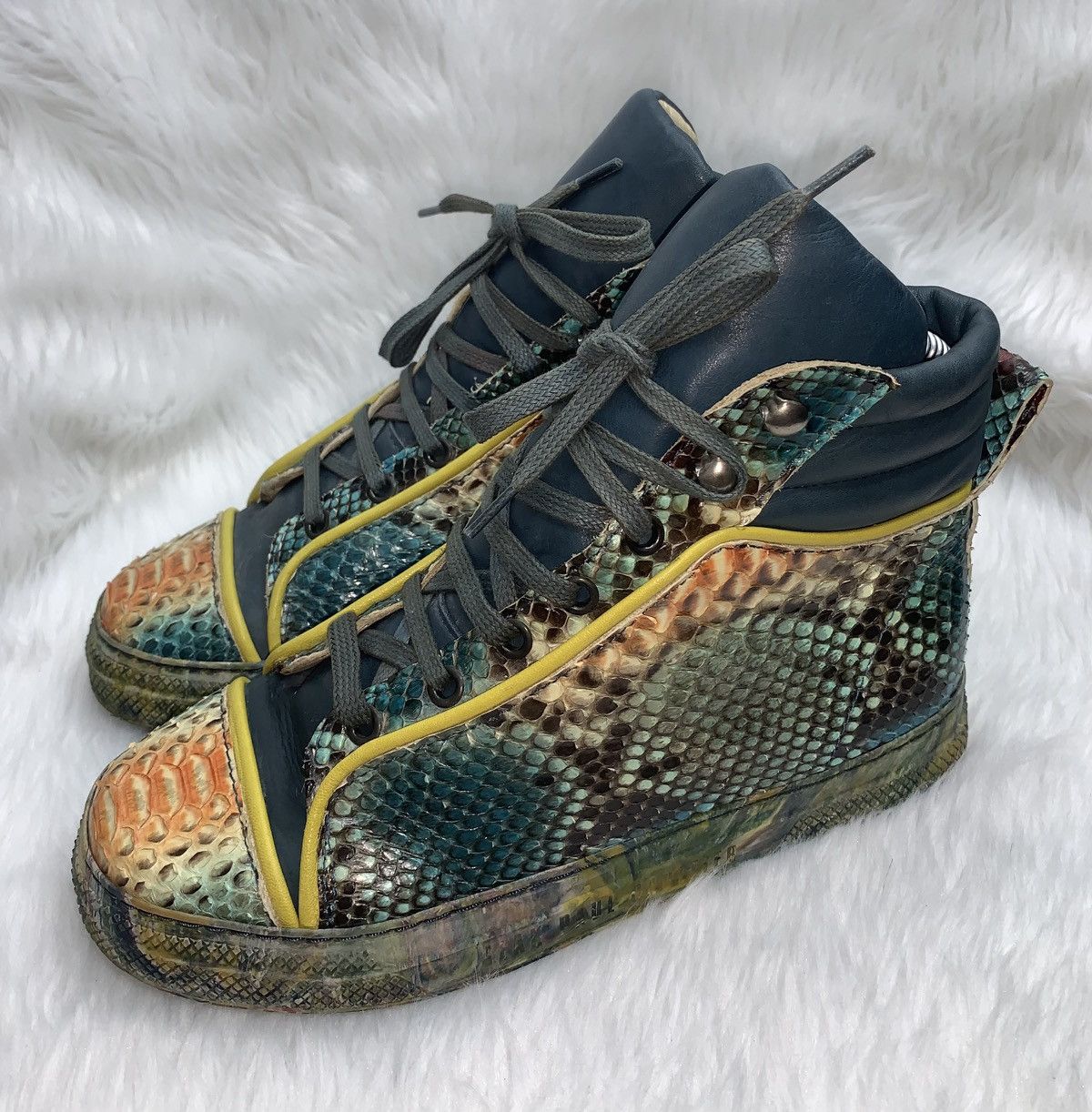 Jean Paul Gaultier Jean Paul Gaultier Phython Skin Sneakers Size US 6 / IT 36 - 2 Thumbnail