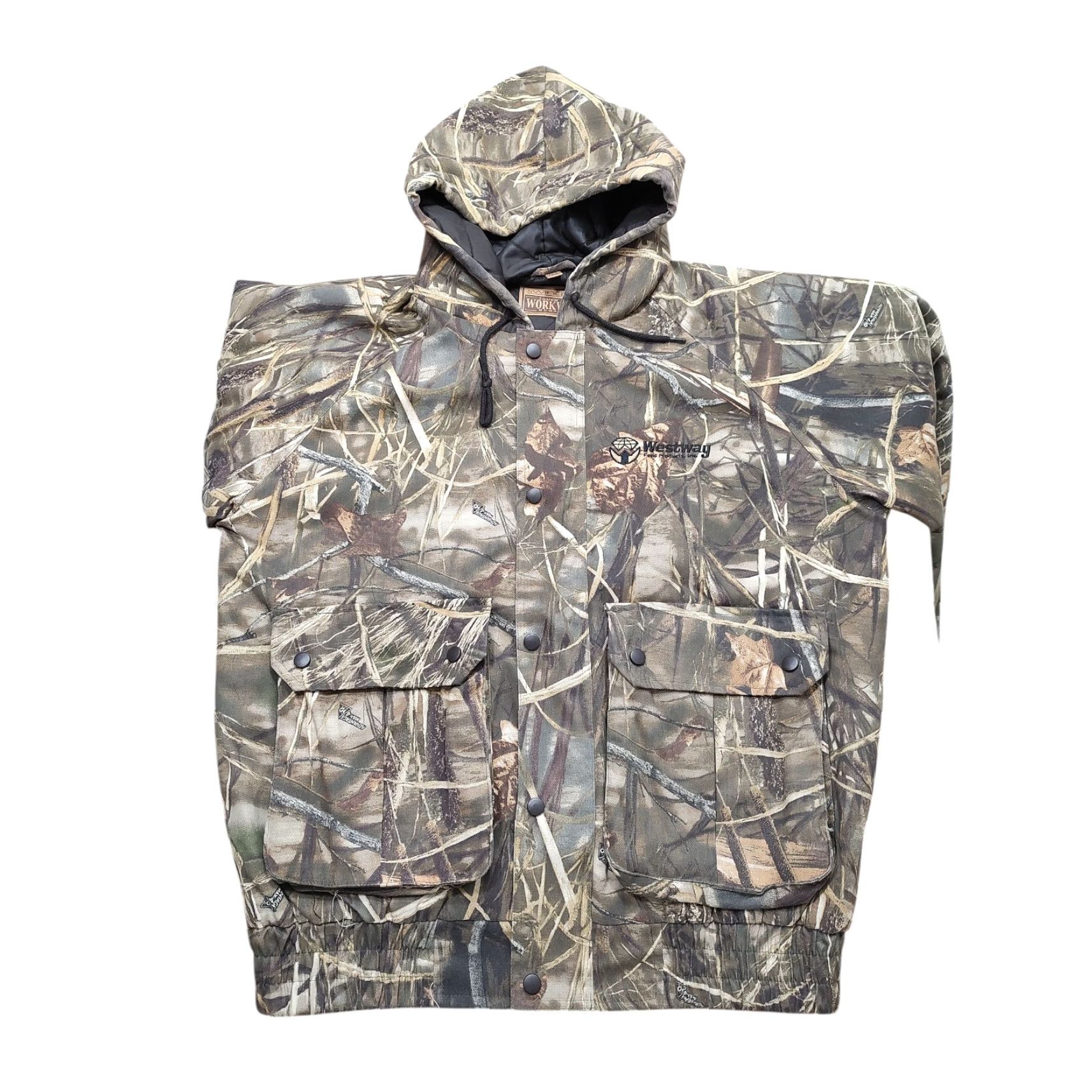 Vintage VTG Swingster Jacket Mens L Camouflage Cotton Blend Hooded Bomber Pockets Workwear Spring Fall Winter Logo Pub Size US L / EU 52-54 / 3 - 2 Thumbnail