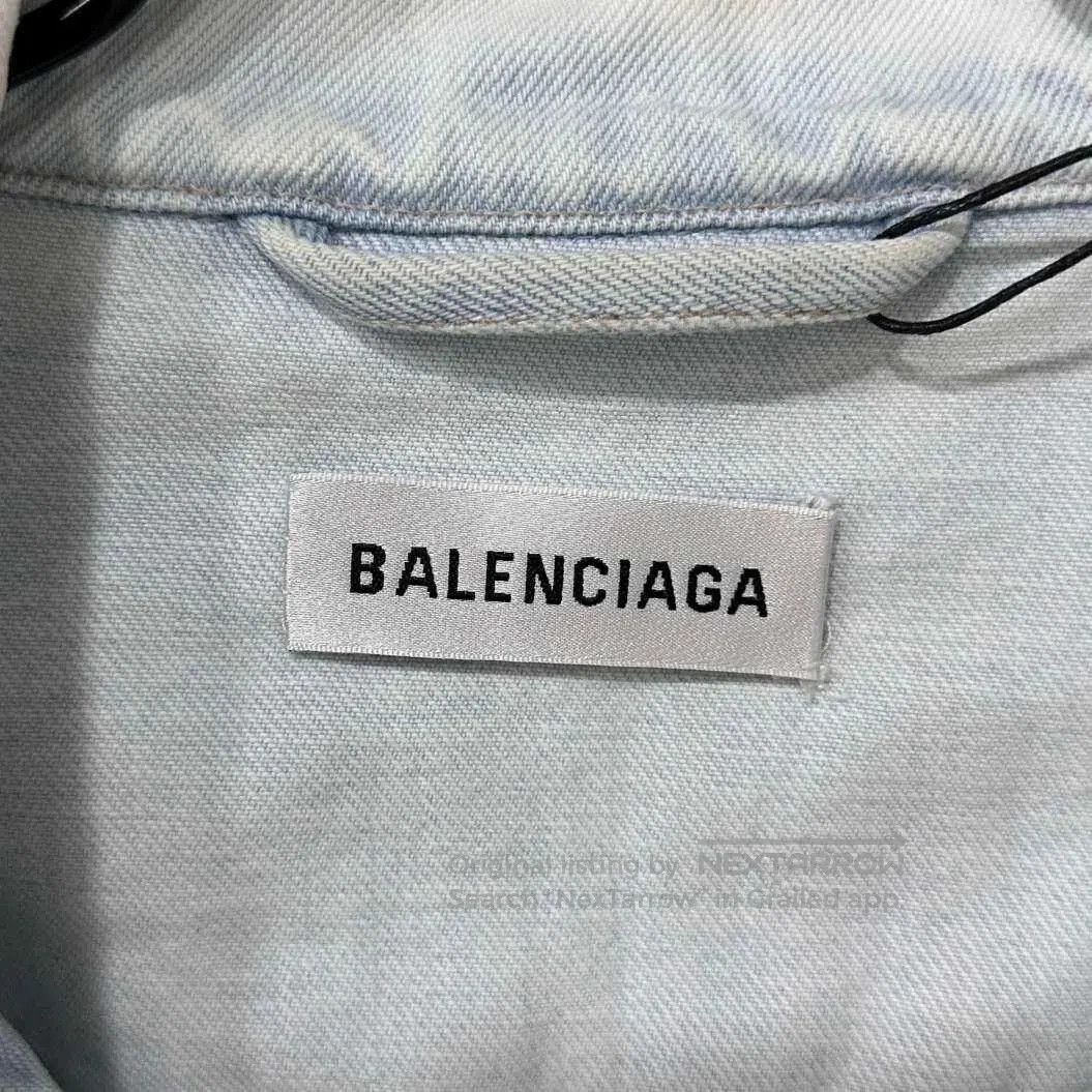 Balenciaga Balenciaga Embroidered Logo Denim Jacket. Size US S / EU 44-46 / 1 - 5 Thumbnail