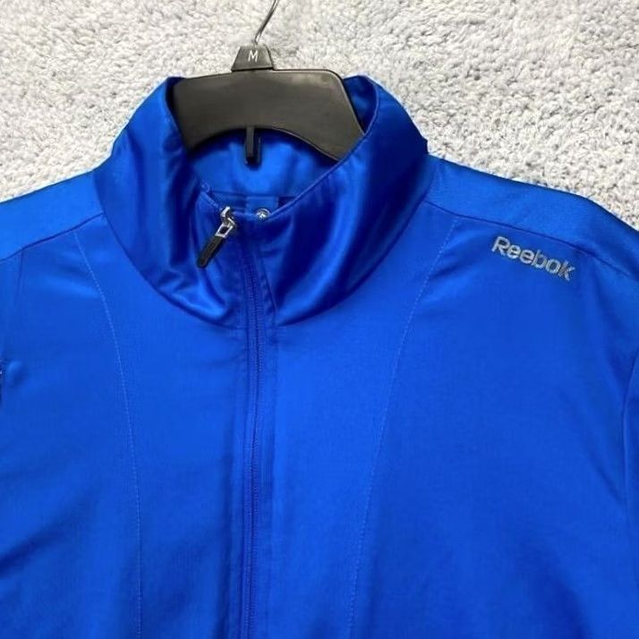 Reebok Reebok Jacket Mens L Blue Windbreaker Performance Lightweight Full Zip EUC Size US L / EU 52-54 / 3 - 4 Thumbnail